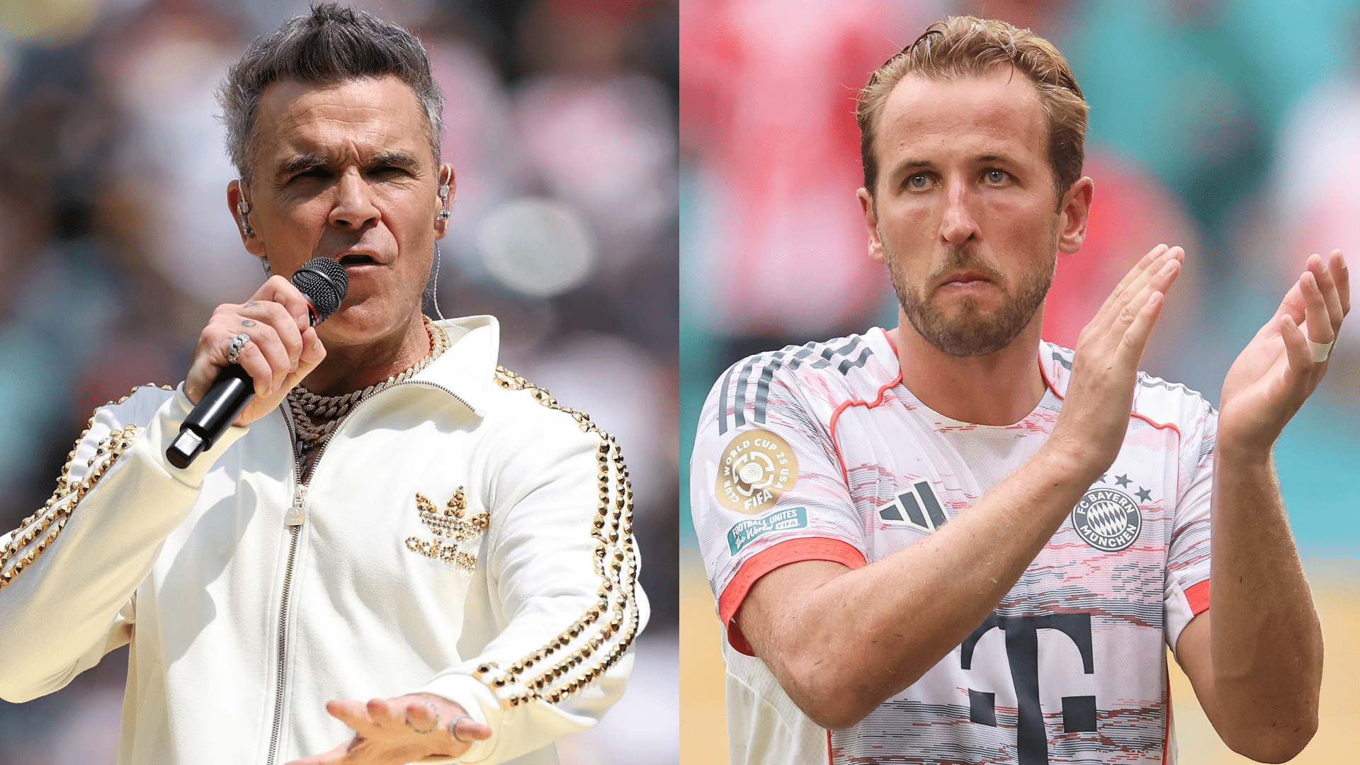 VIDEO: 'Loving Harry Kane instead!' - Robbie Williams serenades Bayern Munich striker with new lyrics to 'Angels' during tour of Germany