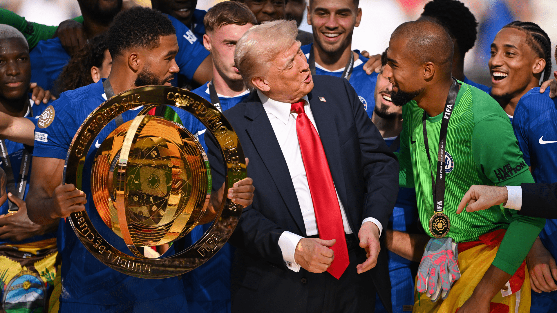 'Greatest honour of their life' - Donald Trump's son gives bizarre take on Chelsea Club World Cup trophy lift incident & claims U.S. President was invited on stage by players