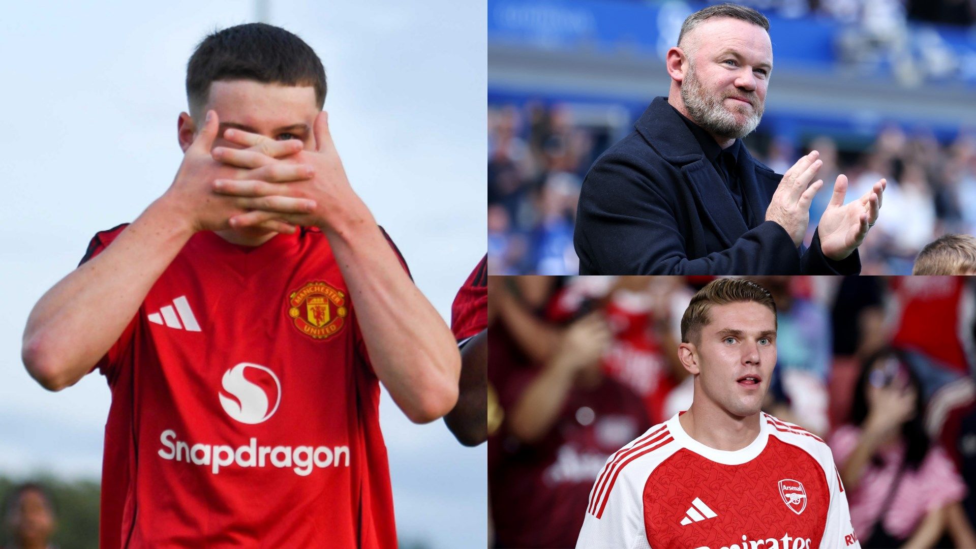 Wayne Rooney's son Kai copies new Arsenal signing Viktor Gyokeres' goal celebration after scoring for Man Utd U16s at SuperCupNI