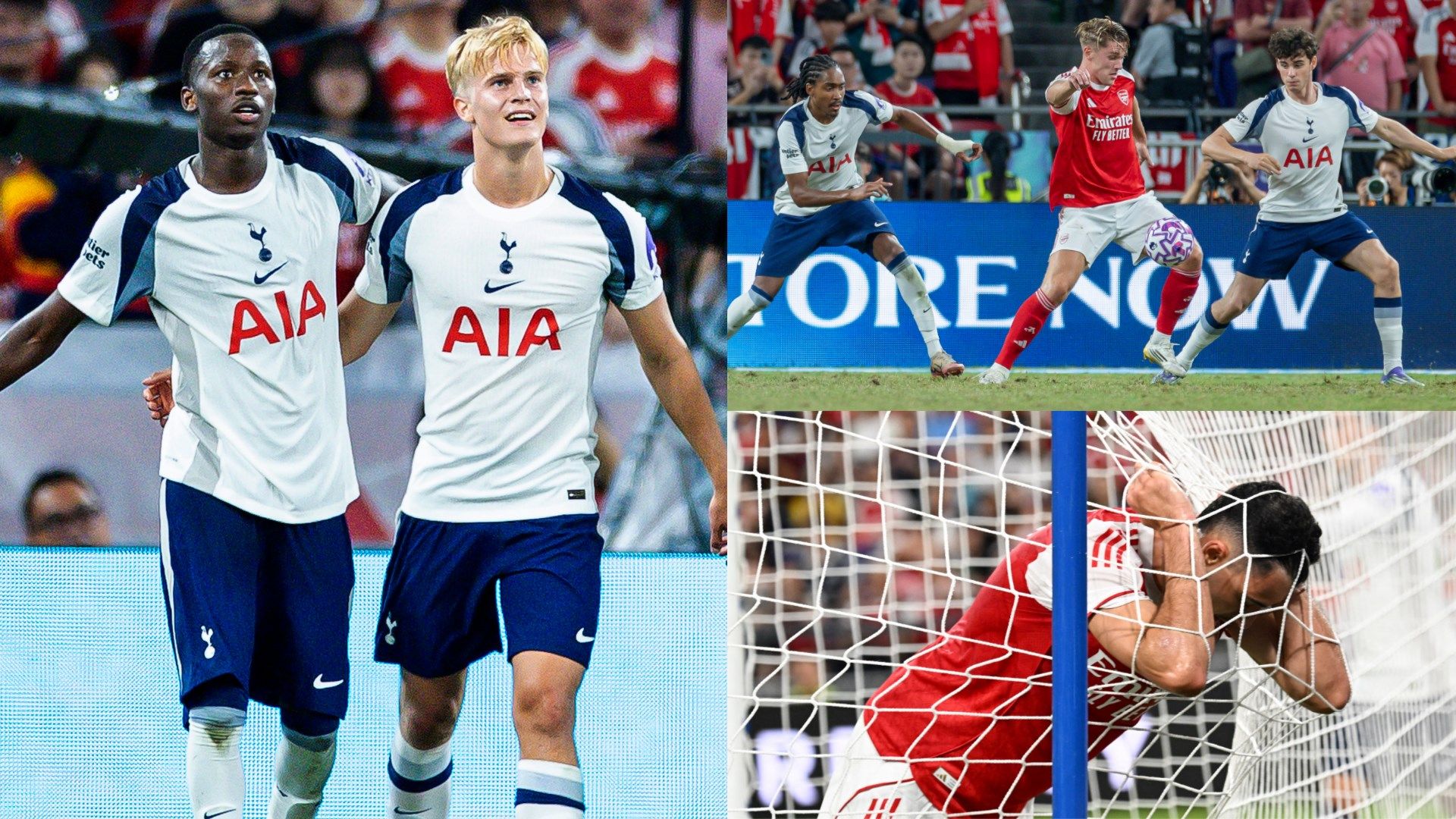 What a strike from Pape Matar Sarr! Spurs midfielder decides north London derby in Hong Kong as Arsenal fail to impress despite Viktor Gyokeres debut