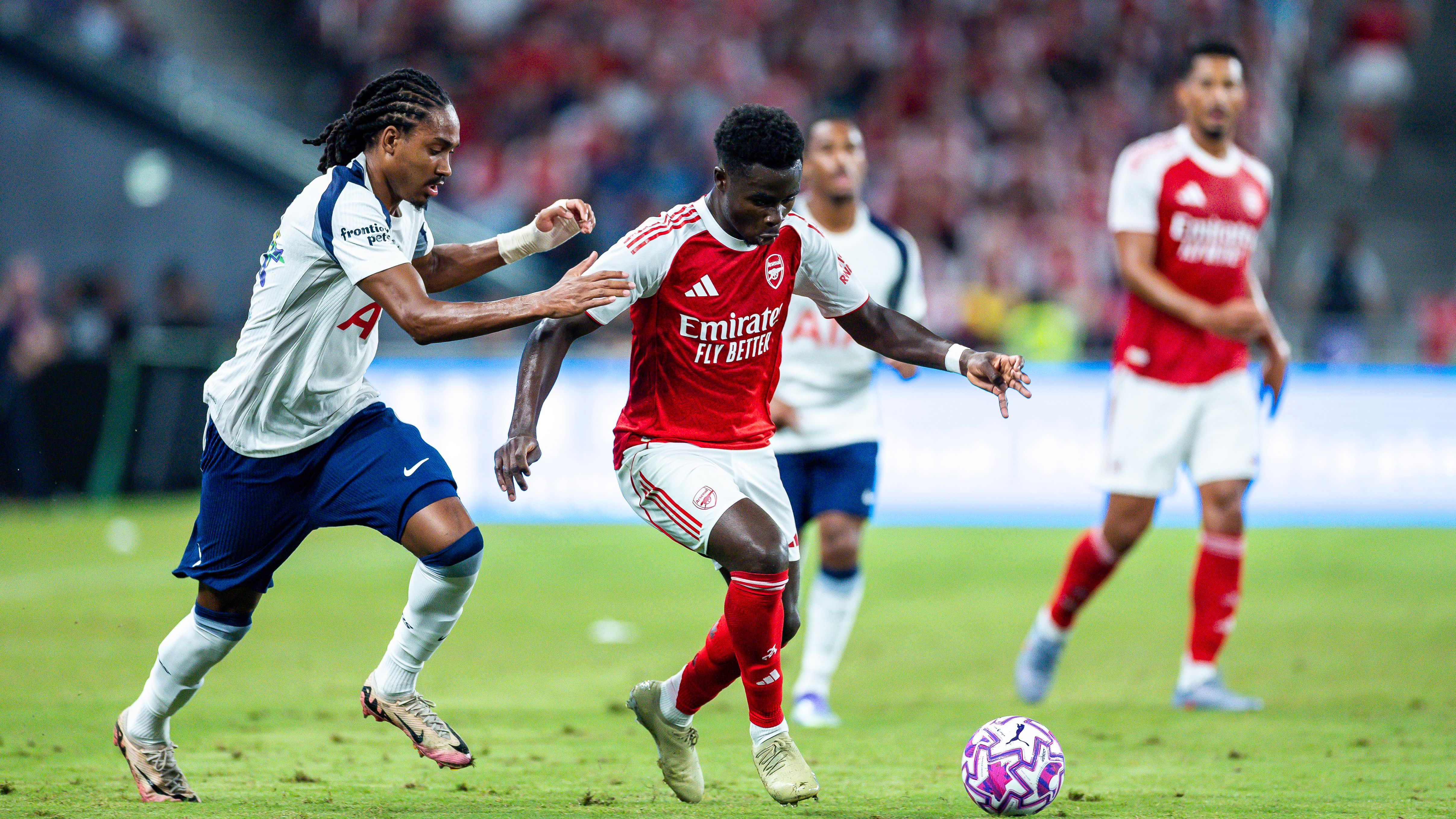 What a strike from Pape Matar Sarr! Spurs midfielder decides north London derby in Hong Kong as Arsenal fail to impress despite Viktor Gyokeres debut