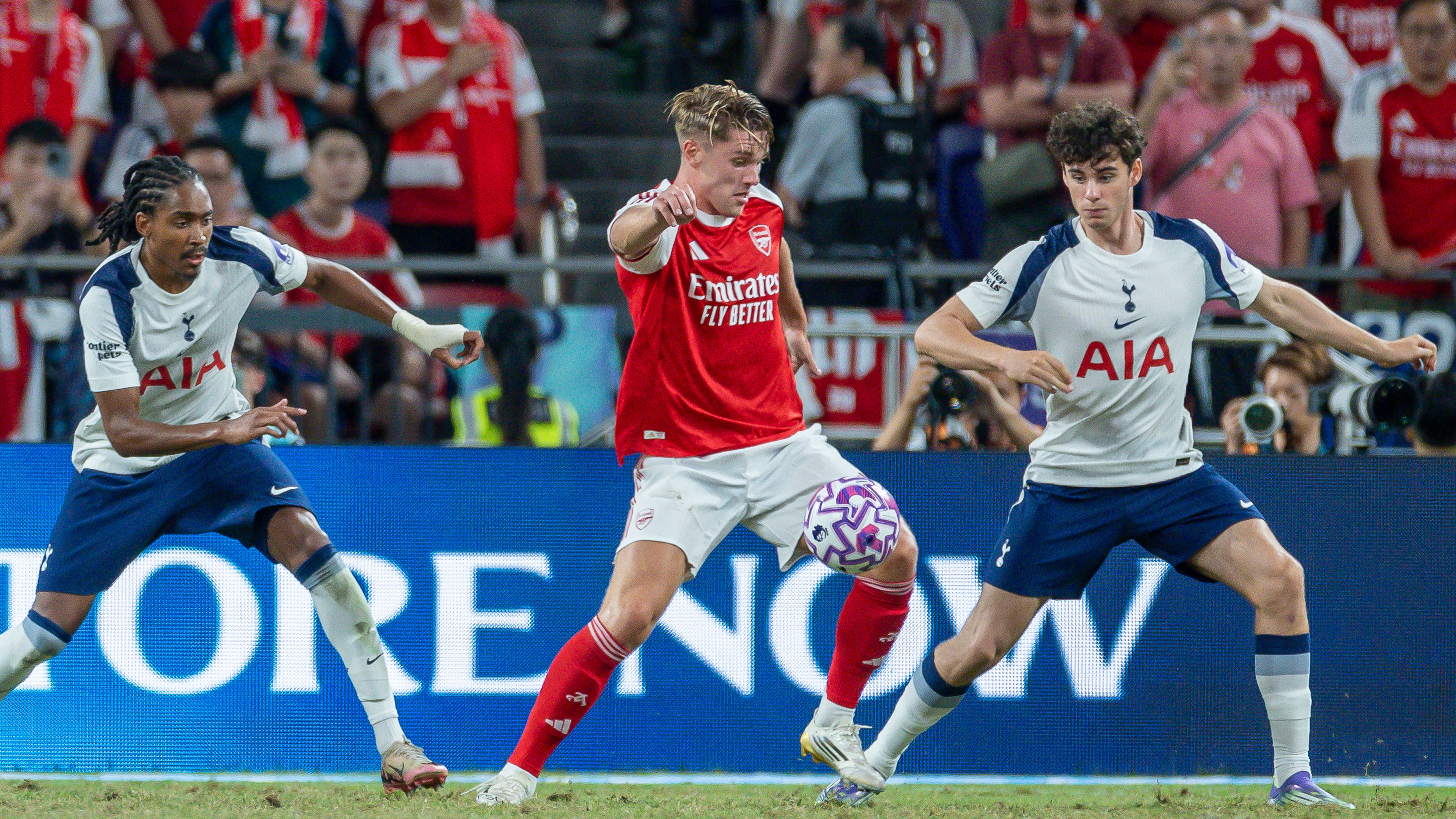 What a strike from Pape Matar Sarr! Spurs midfielder decides north London derby in Hong Kong as Arsenal fail to impress despite Viktor Gyokeres debut