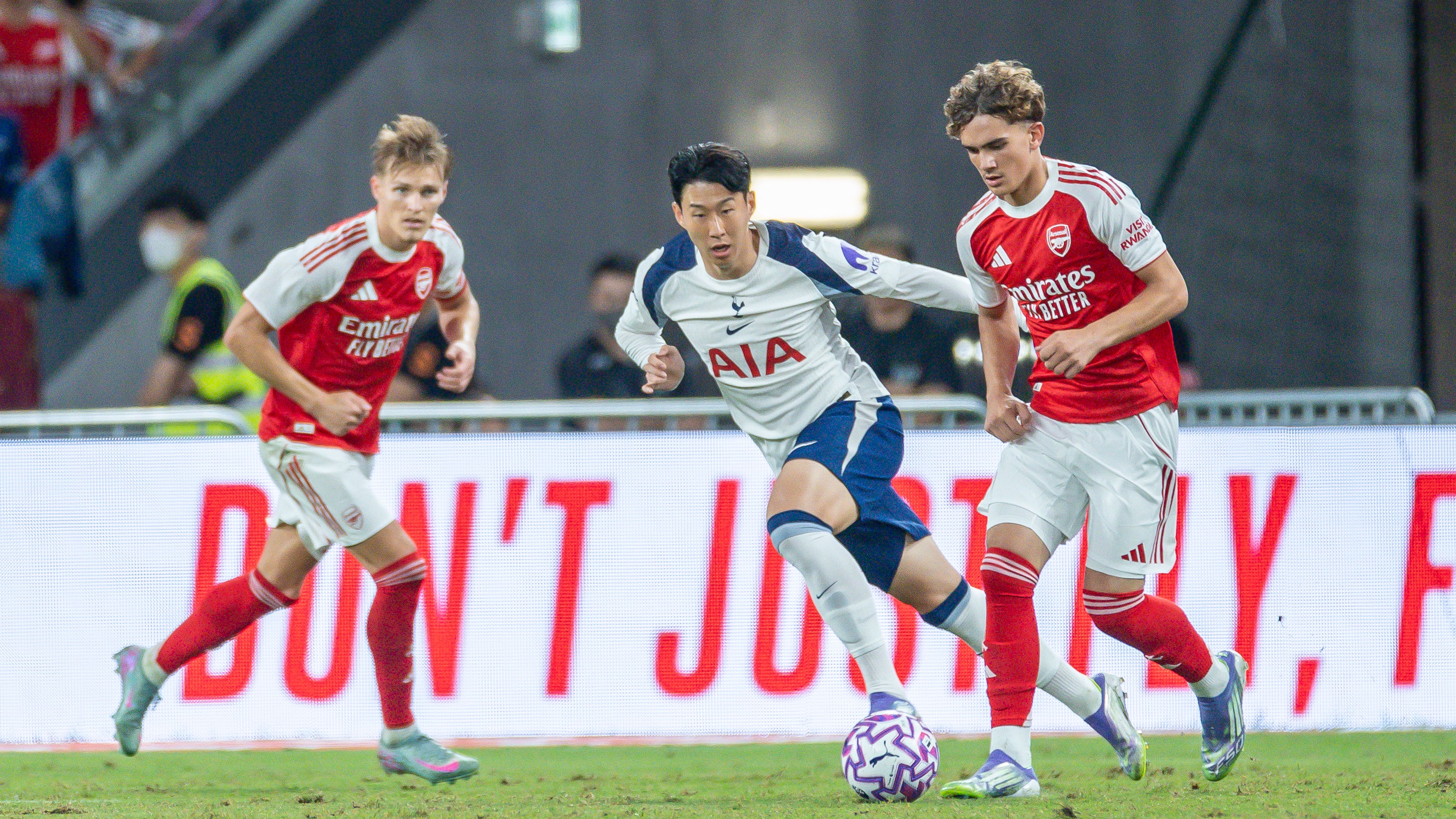What a strike from Pape Matar Sarr! Spurs midfielder decides north London derby in Hong Kong as Arsenal fail to impress despite Viktor Gyokeres debut