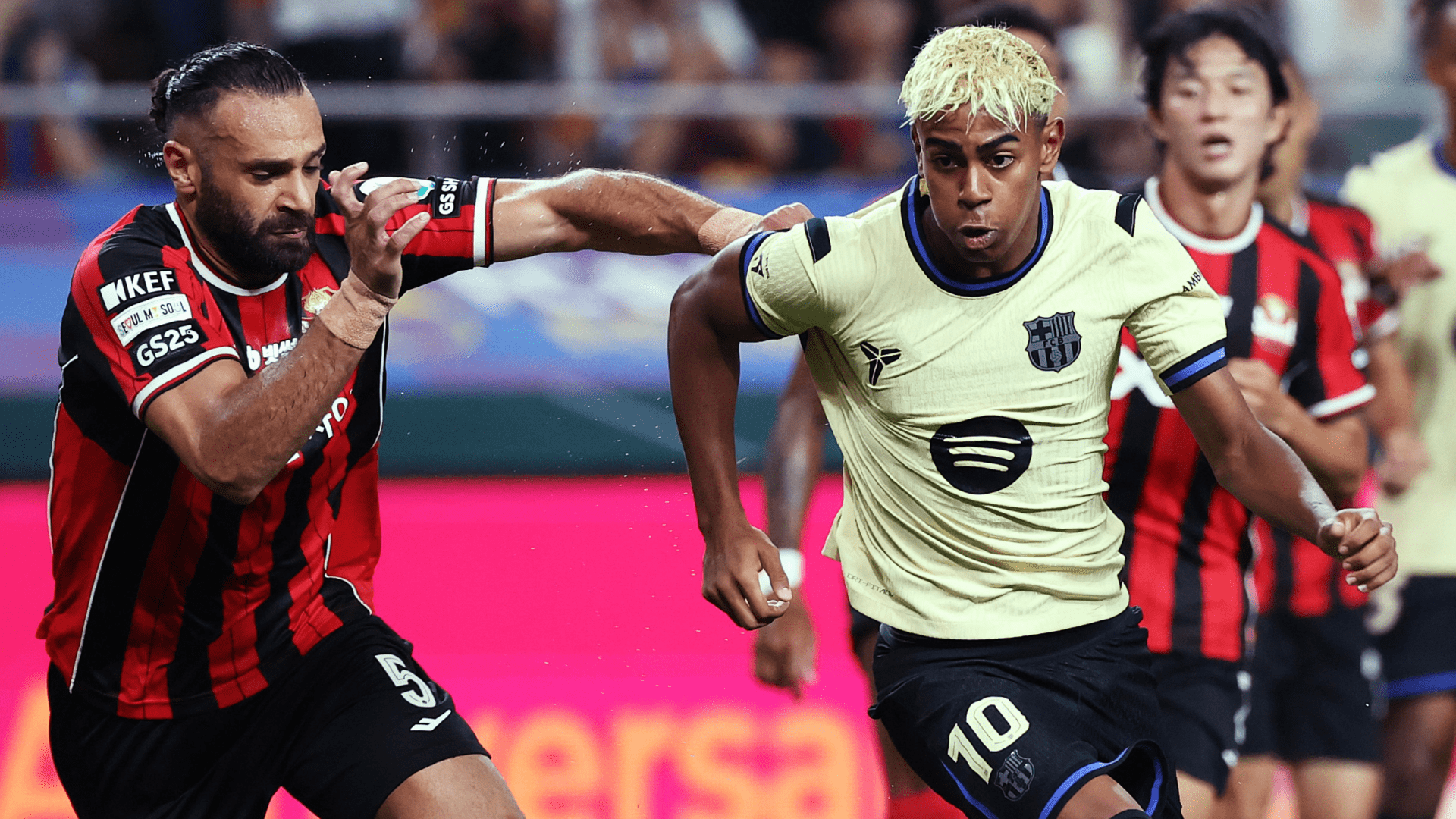 VIDEO: Lamine Yamal scores first goal for Barcelona in Lionel Messi's old No.10 shirt after scintillating run through FC Seoul defence