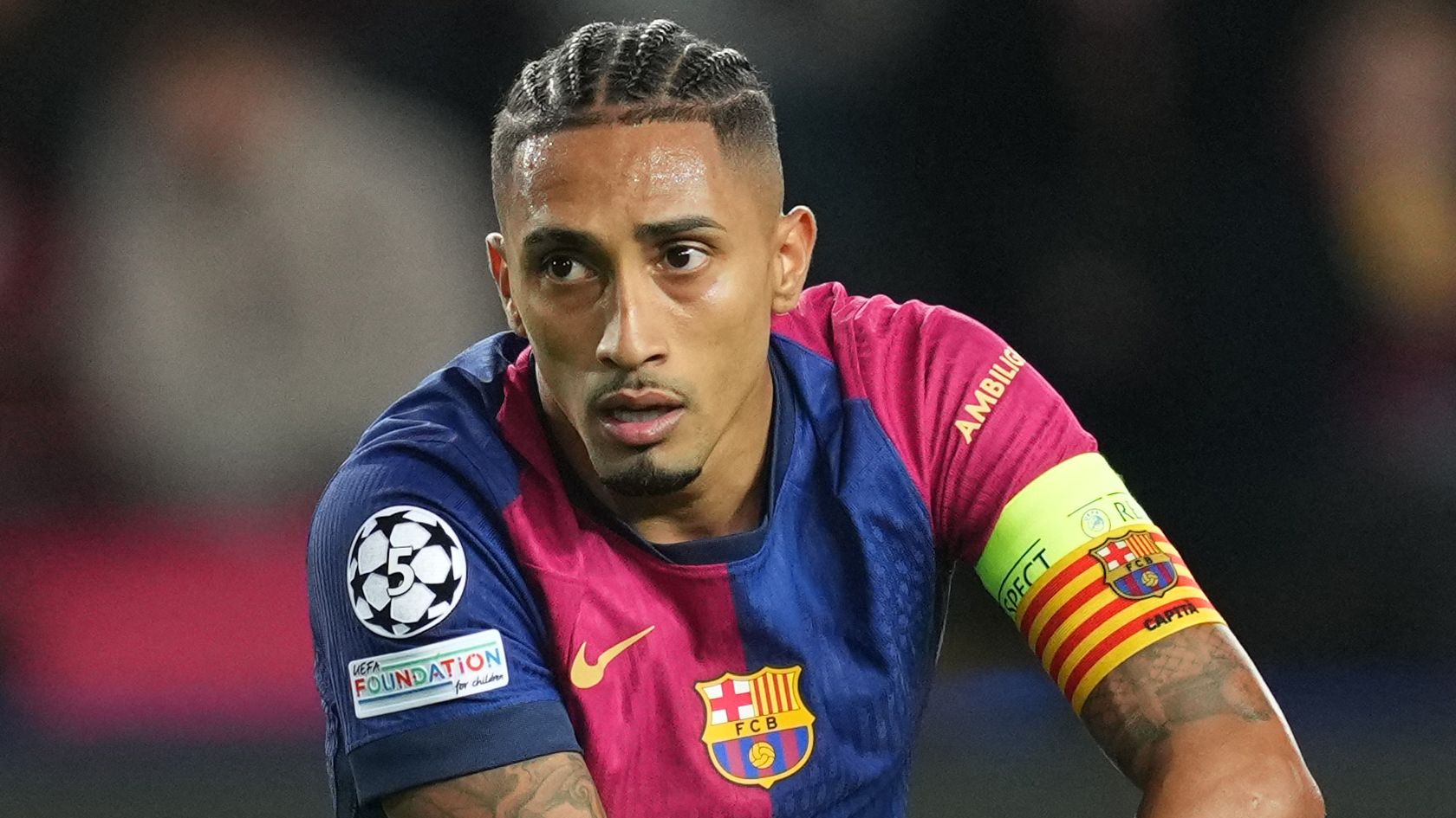 Raphinha wants the armband! Brazil star reveals captaincy 'dream' and gives verdict on whether Marc-Andre ter Stegen should keep the title