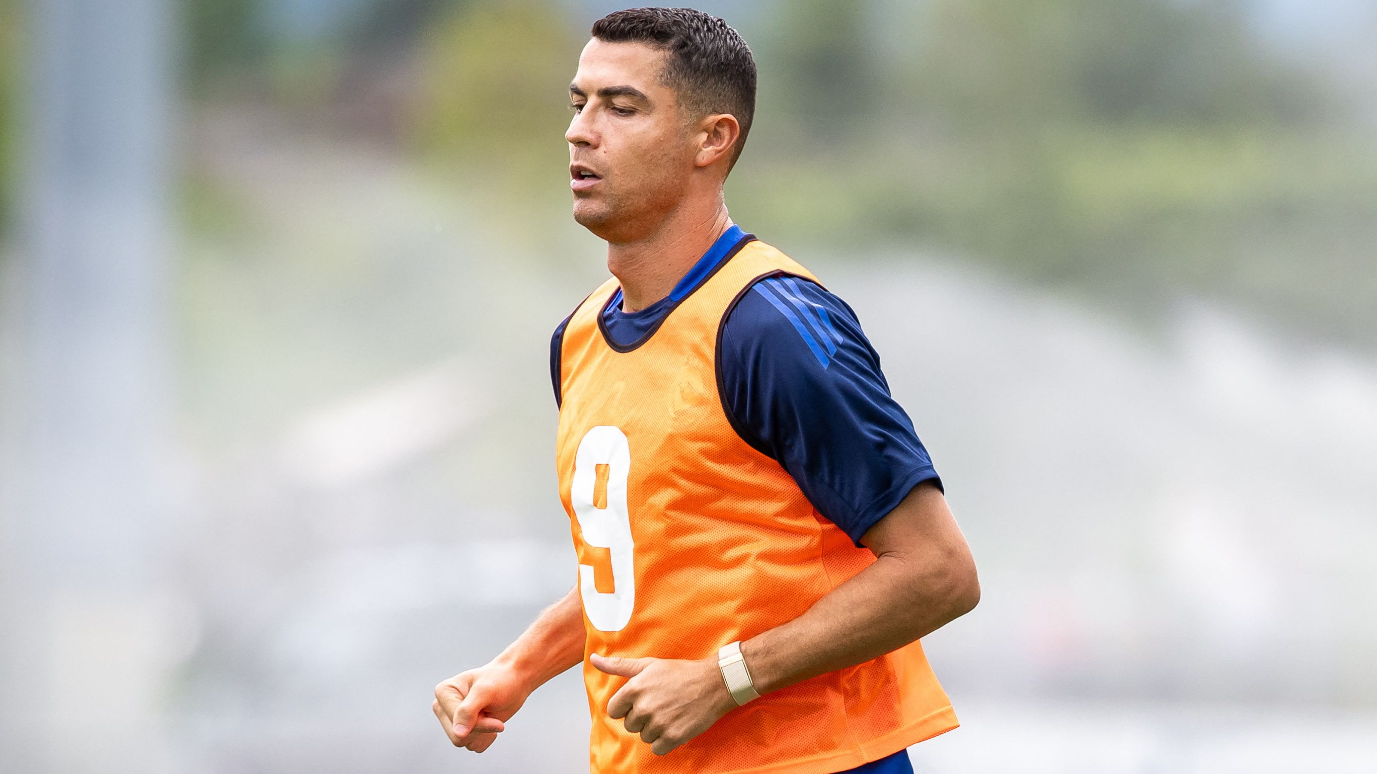Cristiano Ronaldo still loves a Siu! Al-Nassr star pulls off his trademark celebration as he strangely dons No.9 bib during training drills