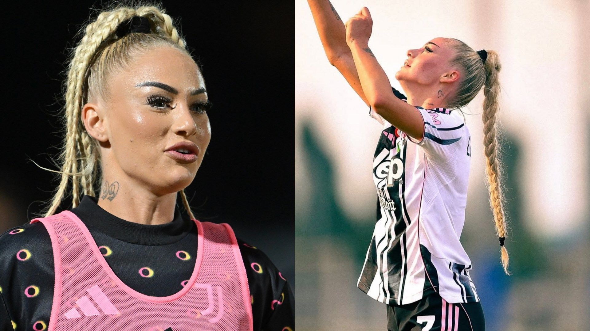 VIDEO: Alisha Lehmann scores two goals for Juventus - including one top-corner banger - and shows off fishing celebration