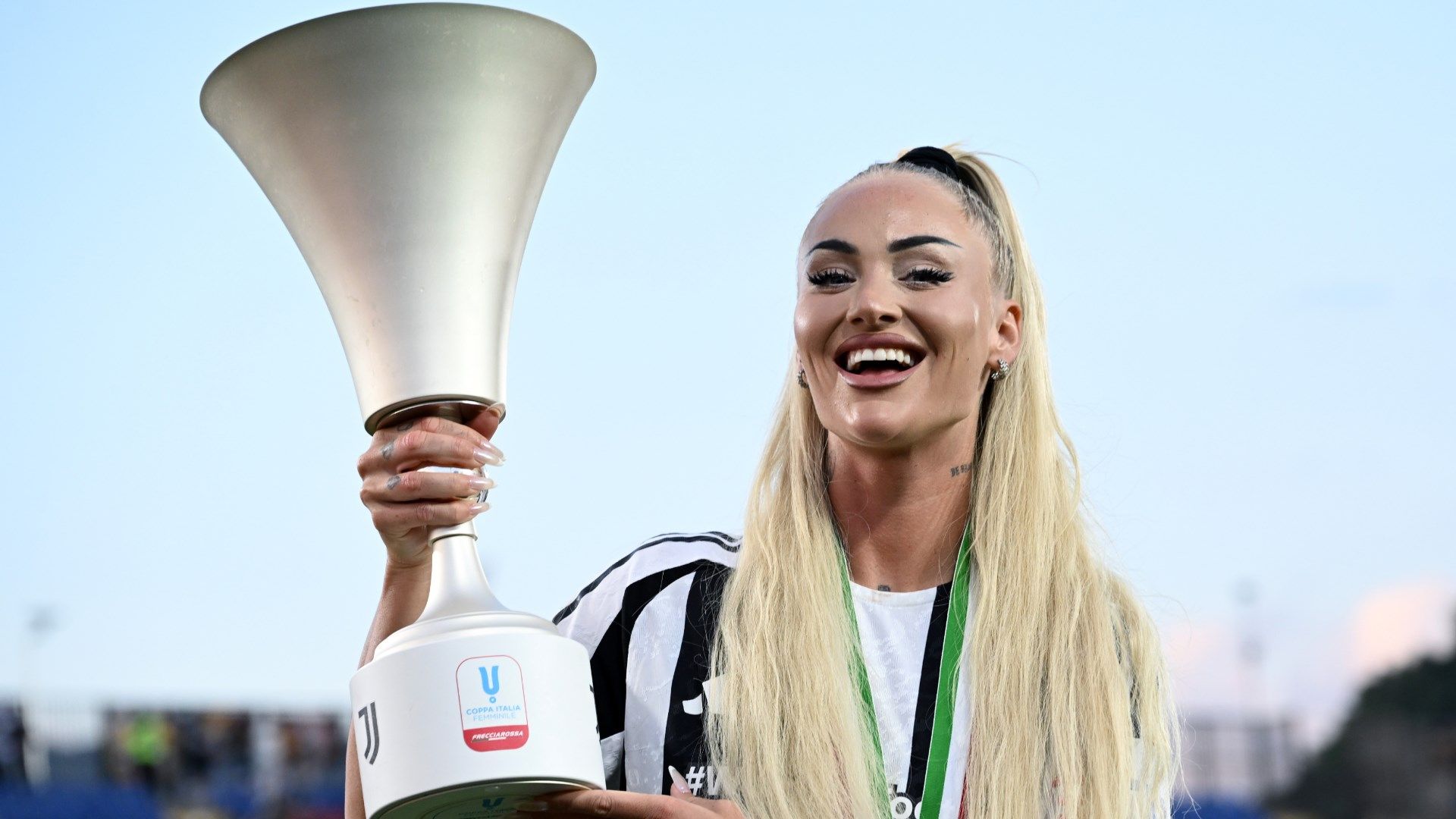 VIDEO: Alisha Lehmann scores two goals for Juventus - including one top-corner banger - and shows off fishing celebration