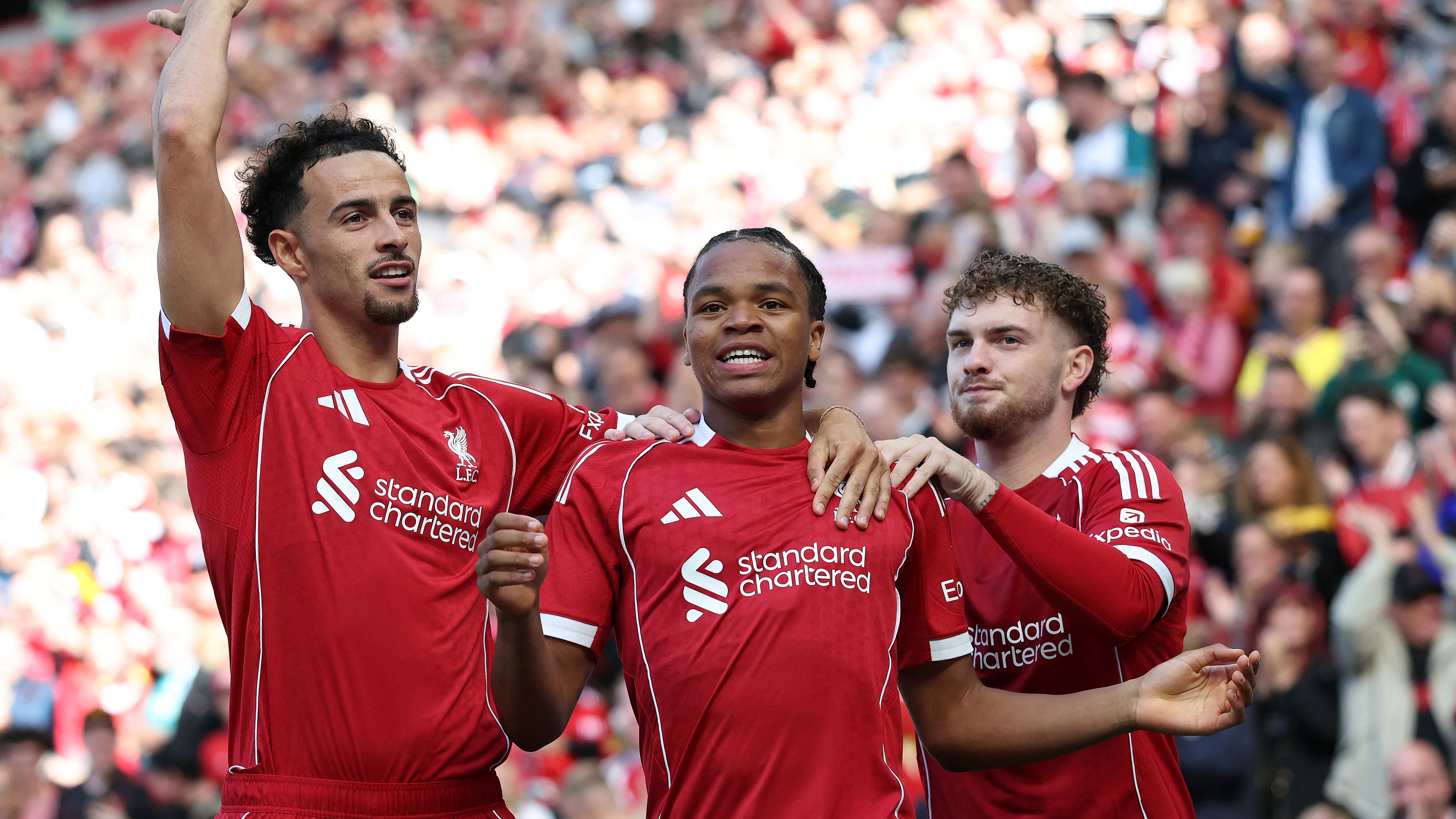 Youngsters steal the show! Liverpool batter Athletic Club as 16-year-old Rio Ngumoha and Darwin Nunez score in first game of Anfield double header