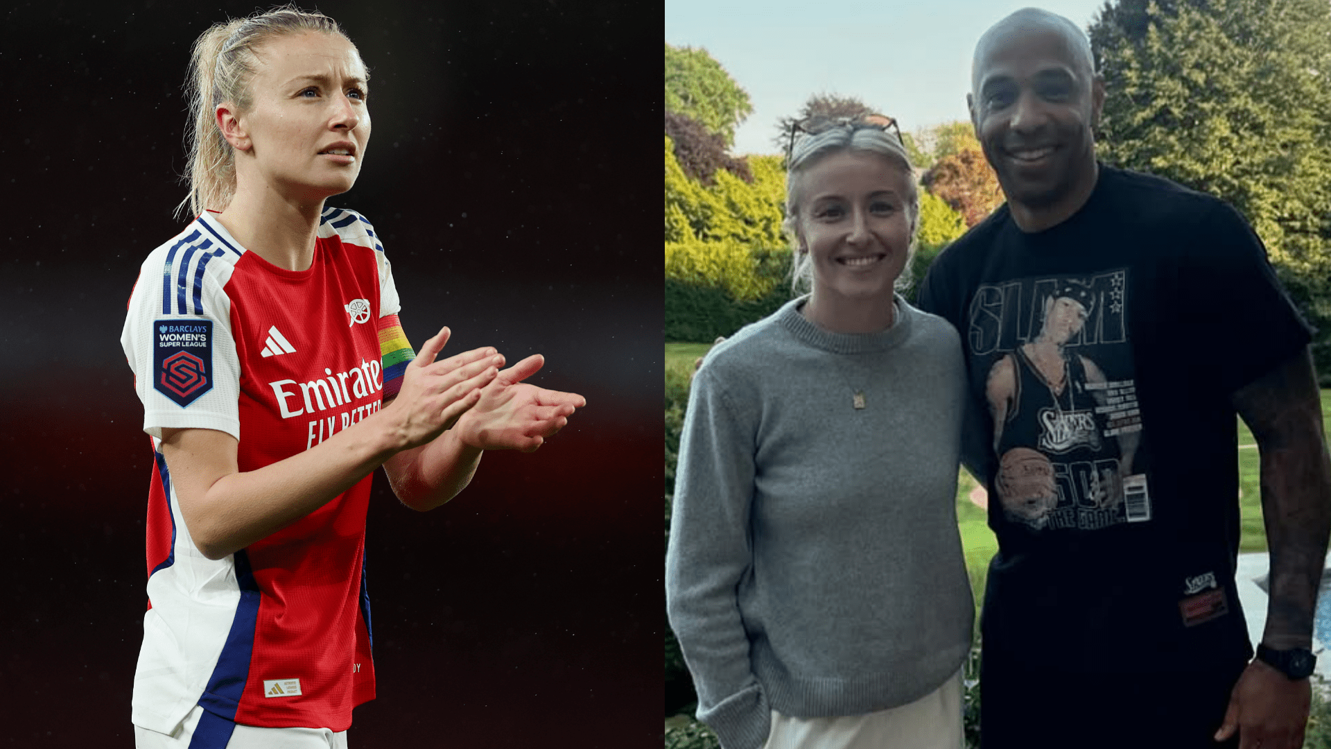 Arsenal legends only! Leah Williamson links up with Gunners icon Thierry Henry on well-earned holiday after Euros & Champions League triumphs