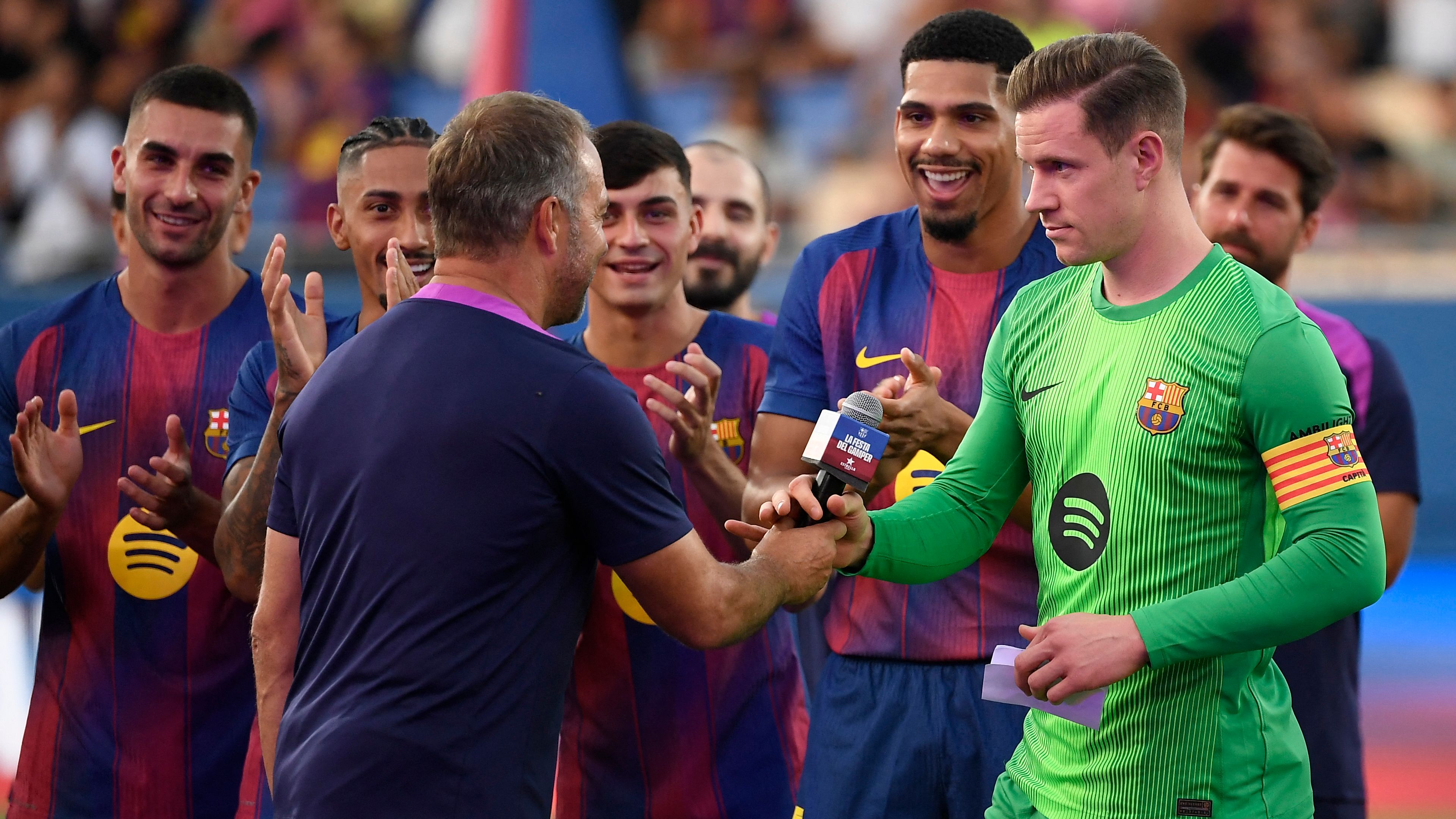 Marc-Andre ter Stegen puts Barcelona and Joan Garcia drama behind him and says it's 'time to look forward' in speech to club's fans