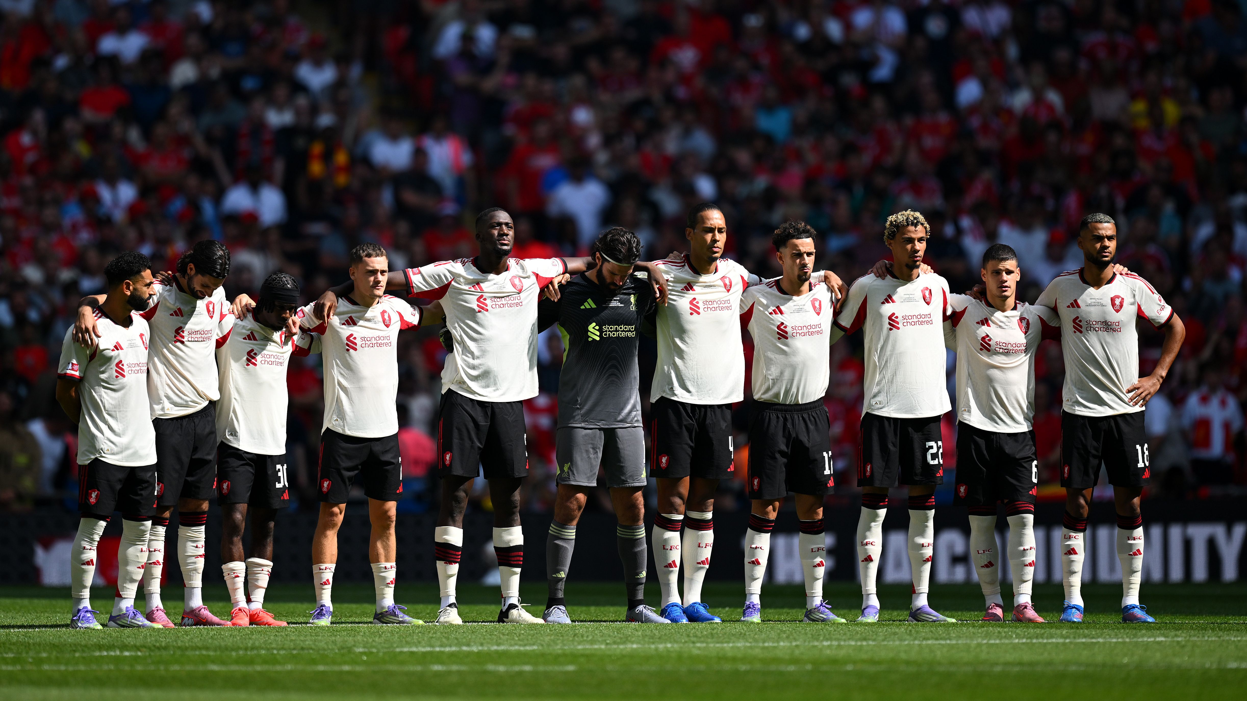 Minute's silence cut short as fans boo tribute to Liverpool star Diogo Jota ahead of Community Shield clash at Wembley