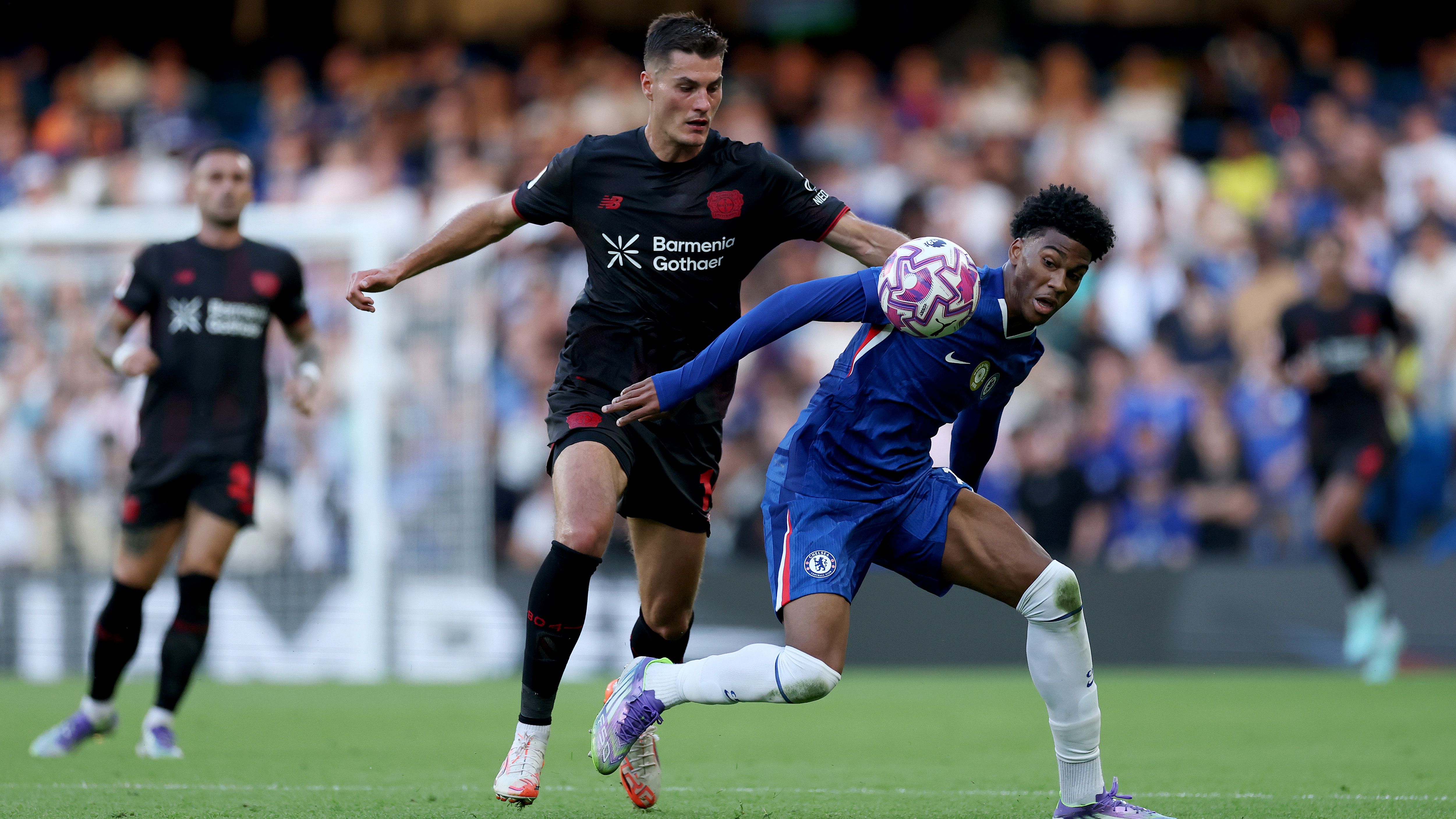 Estevao has arrived! Chelsea new boy makes immediate impression on Stamford Bridge debut against Bayer Leverkusen with first-half strike as Joao Pedro puts Liam Delap to shame with goalscoring cameo in comfortable win