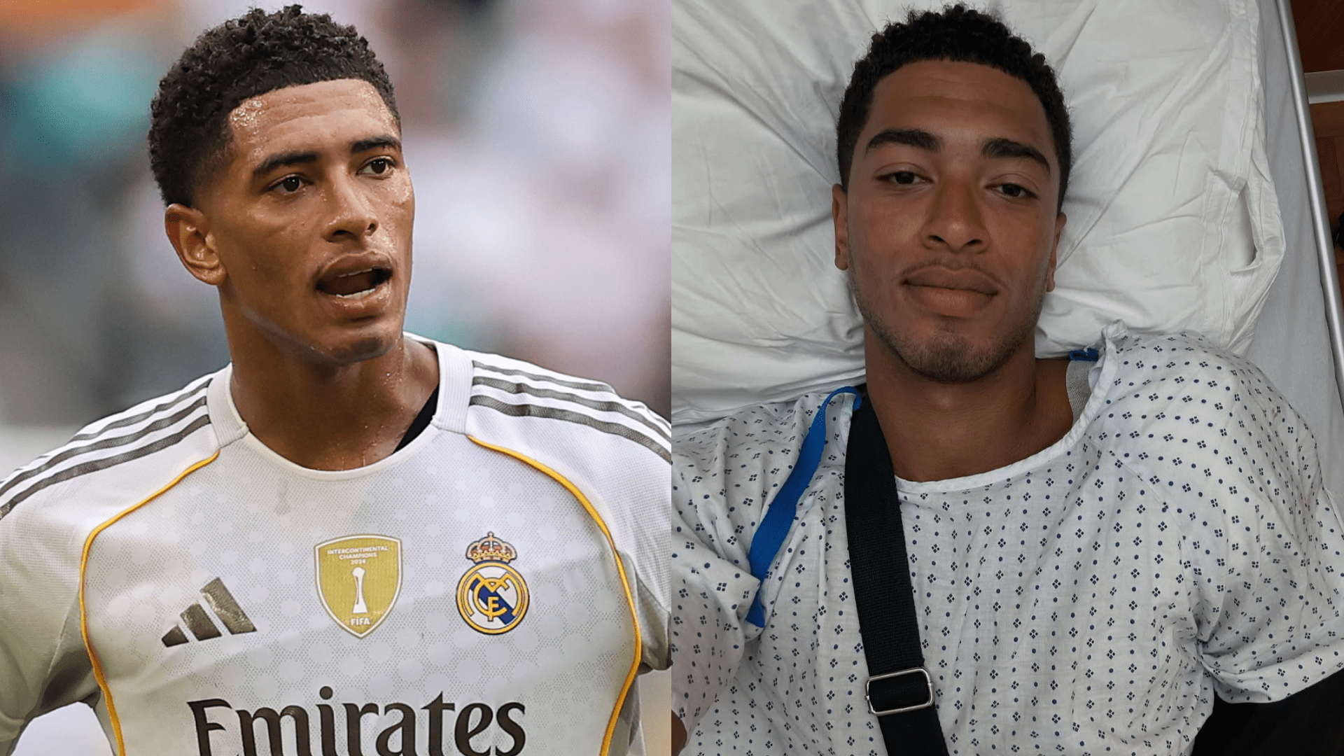 Real Madrid star Jude Bellingham shows off shoulder surgery scar as England international prepares to sit out start of 2025-26 campaign