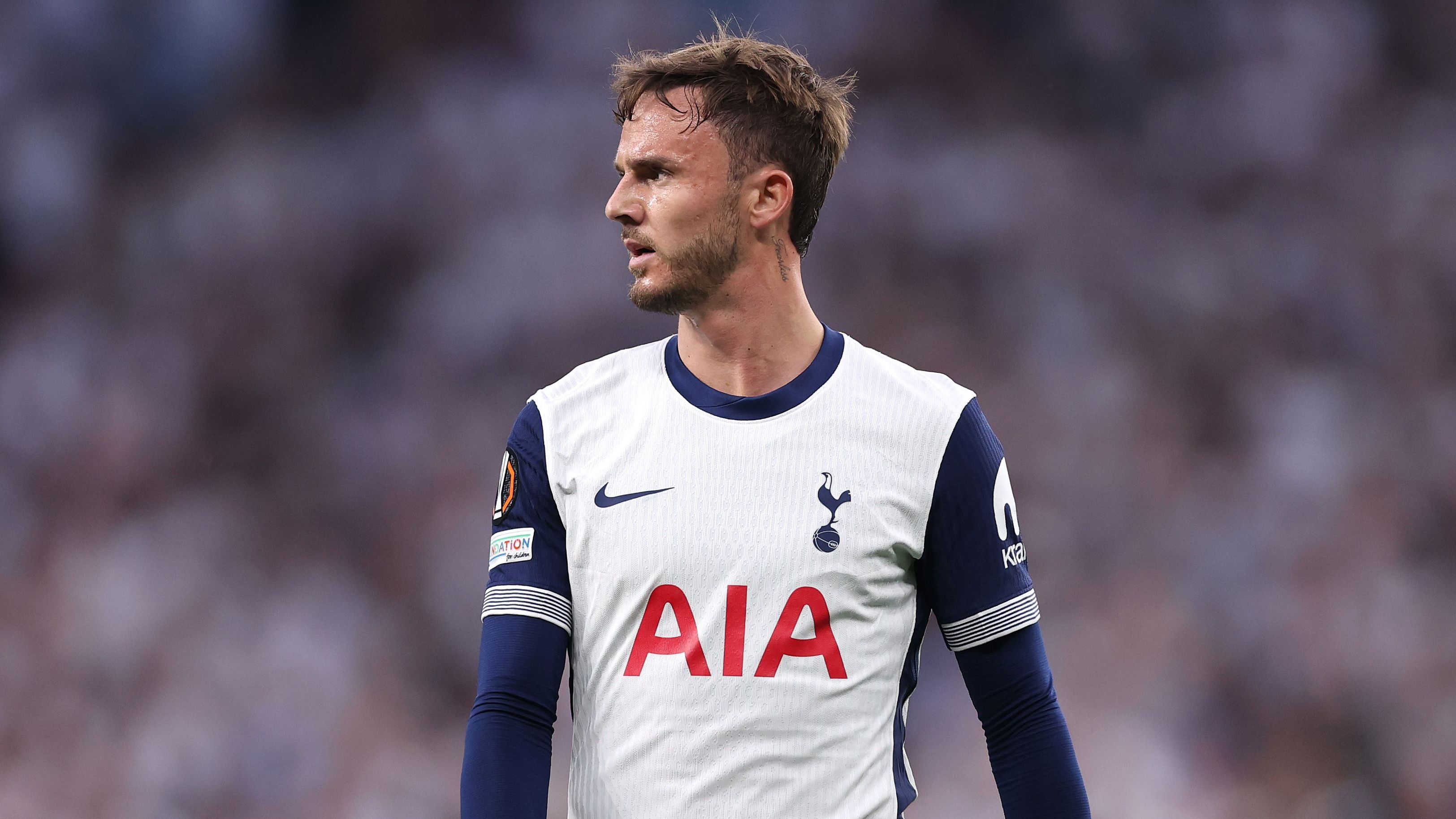 James Maddison spotted on crutches following 'brutal' injury blow in Tottenham friendly against Newcastle just days after return from previous setback