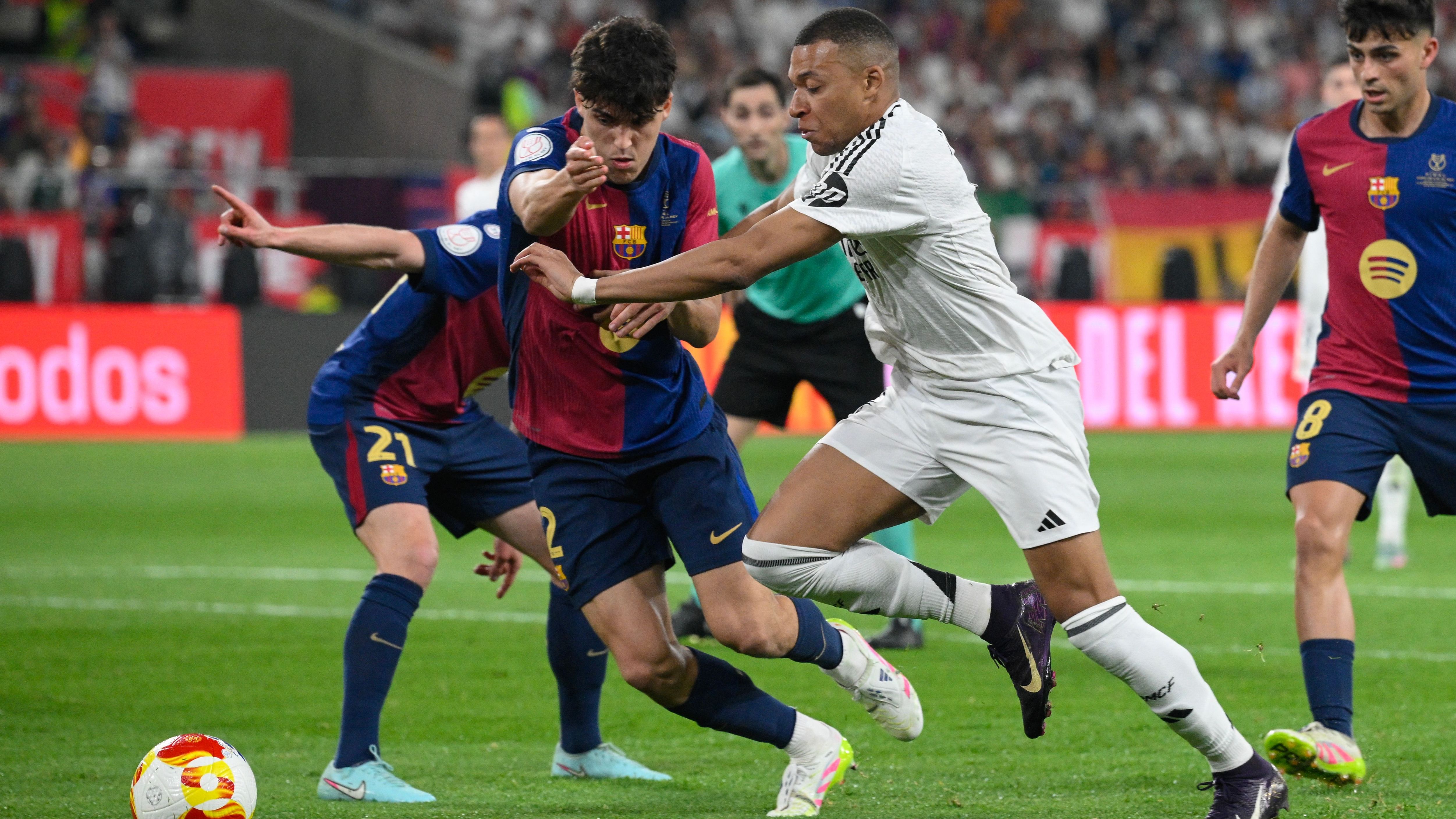 Kylian Mbappe more frightening than Jude Bellingham - Barcelona defender Pau Cubarsi explains why French forward provides extra threat over Real Madrid team-mate