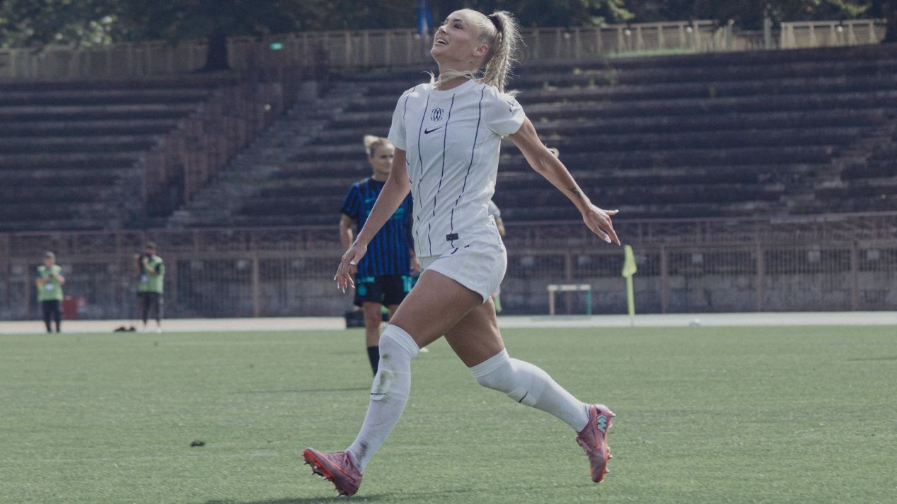 Alisha Lehmann issues encouraging message to young girls on 'the power women can wield' as Como star says she's more comfortable playing 'with long nails and makeup'