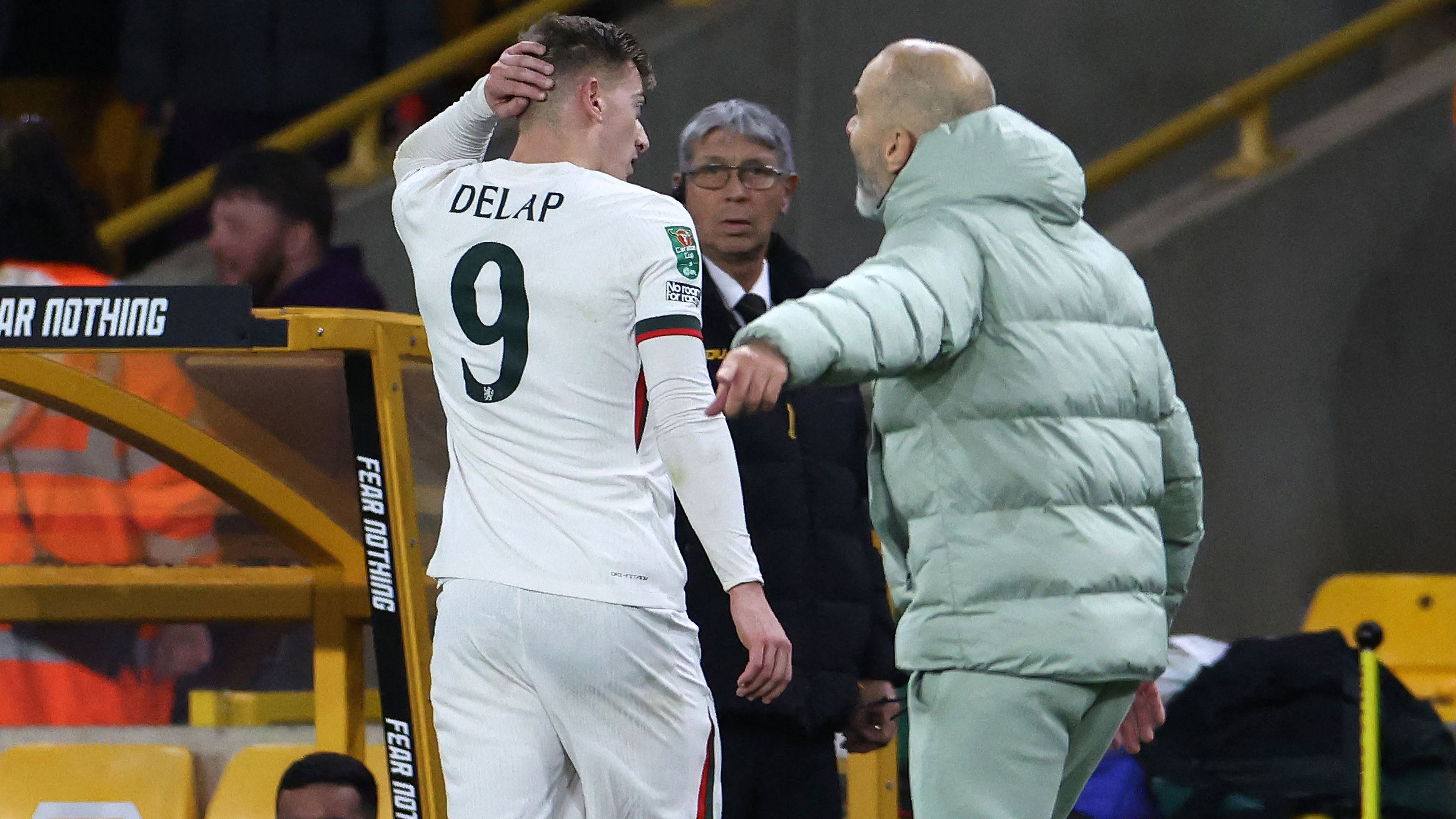 Liam Delap labelled a 'thug' as Chelsea striker is shown red card for two brainless bookings in seven minutes on return from injury against Wolves as Blues' disciplinary woes deepen