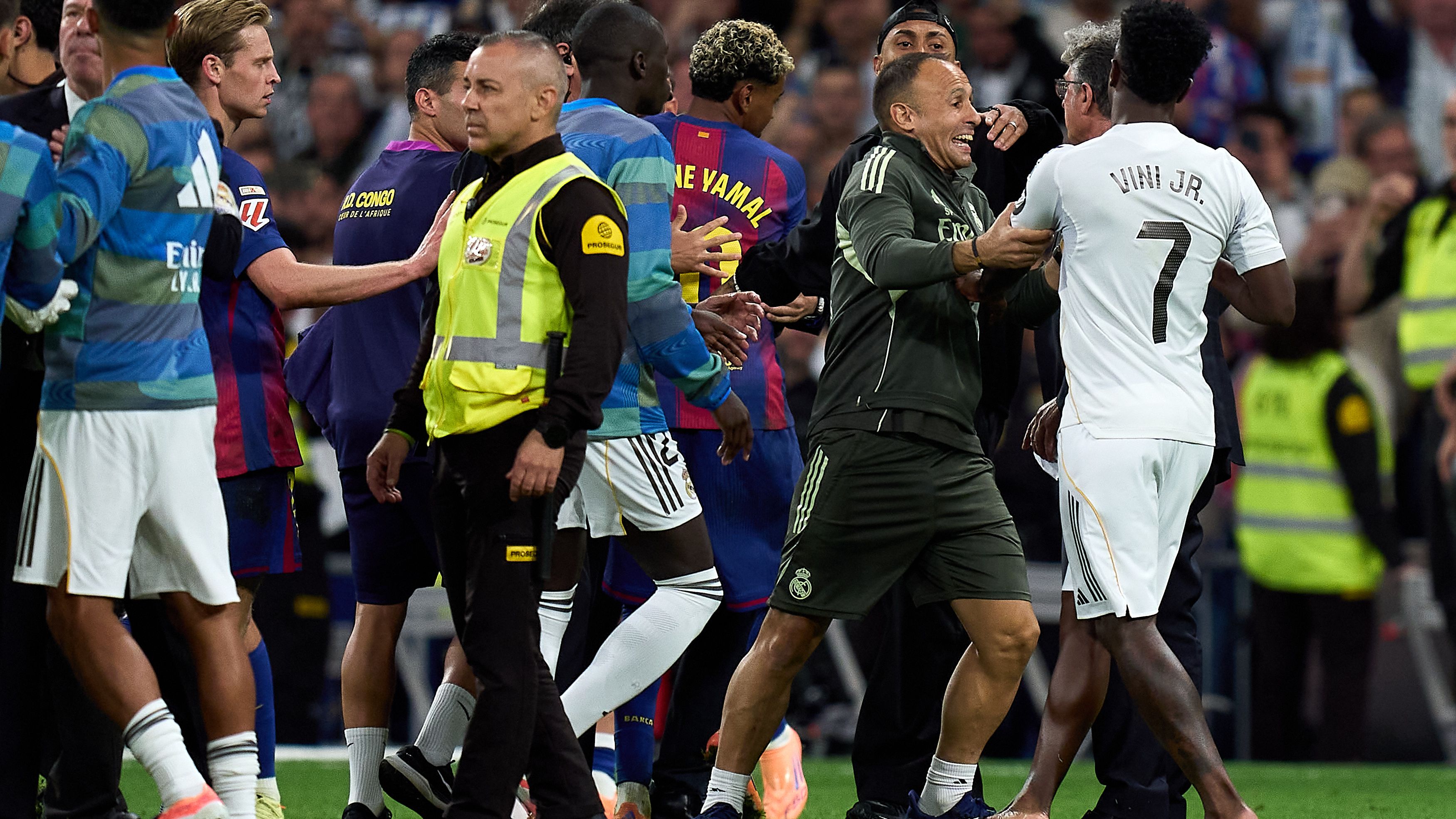 Real Madrid goalkeeper suspended for red card for role in feisty brawl in Clasico win against Barcelona
