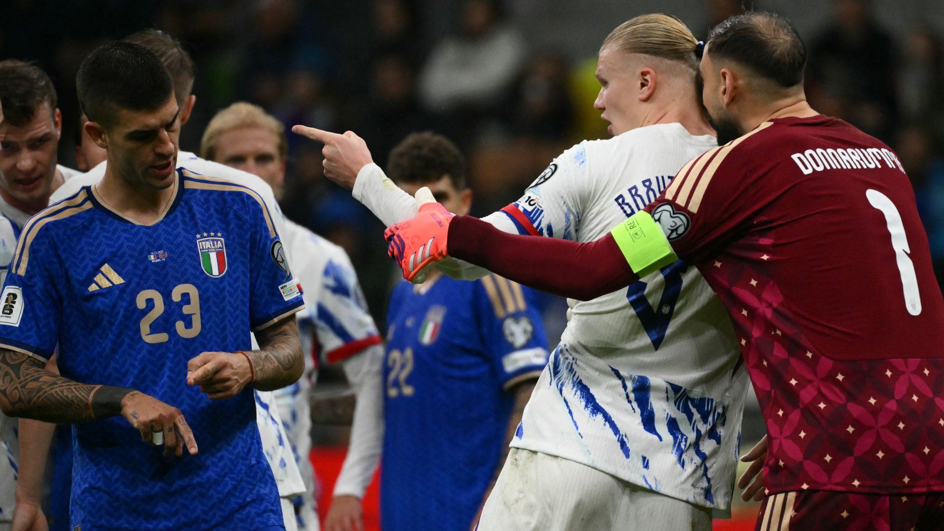 Explained: Why Erling Haaland had to be held back by Man City team-mate Gianluigi Donnarumma during explosive row with Italy star