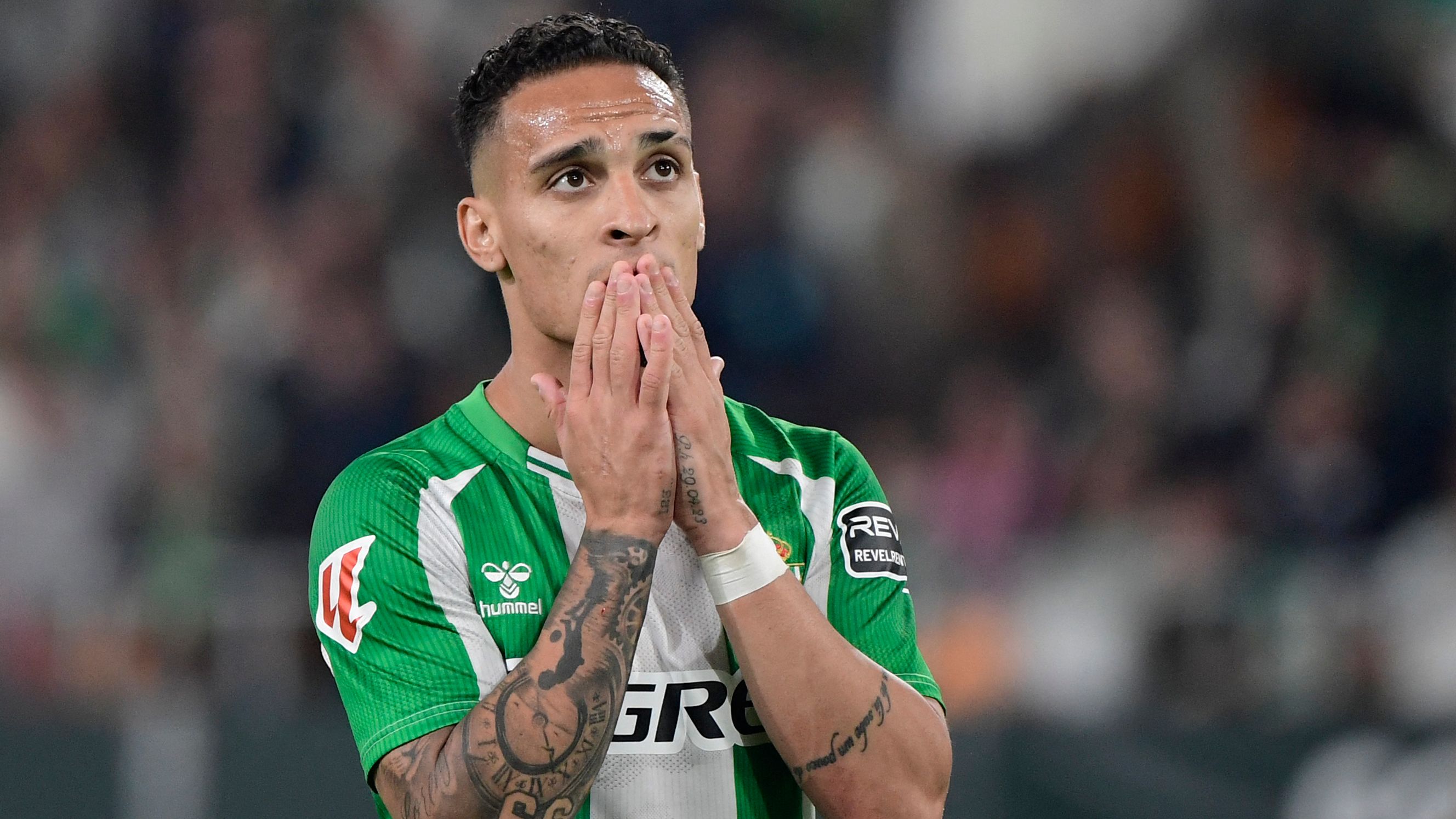 Antony breaks down in tears during live interview as Man Utd flop reveals heartbreak at being banned from 'most important game of the season'