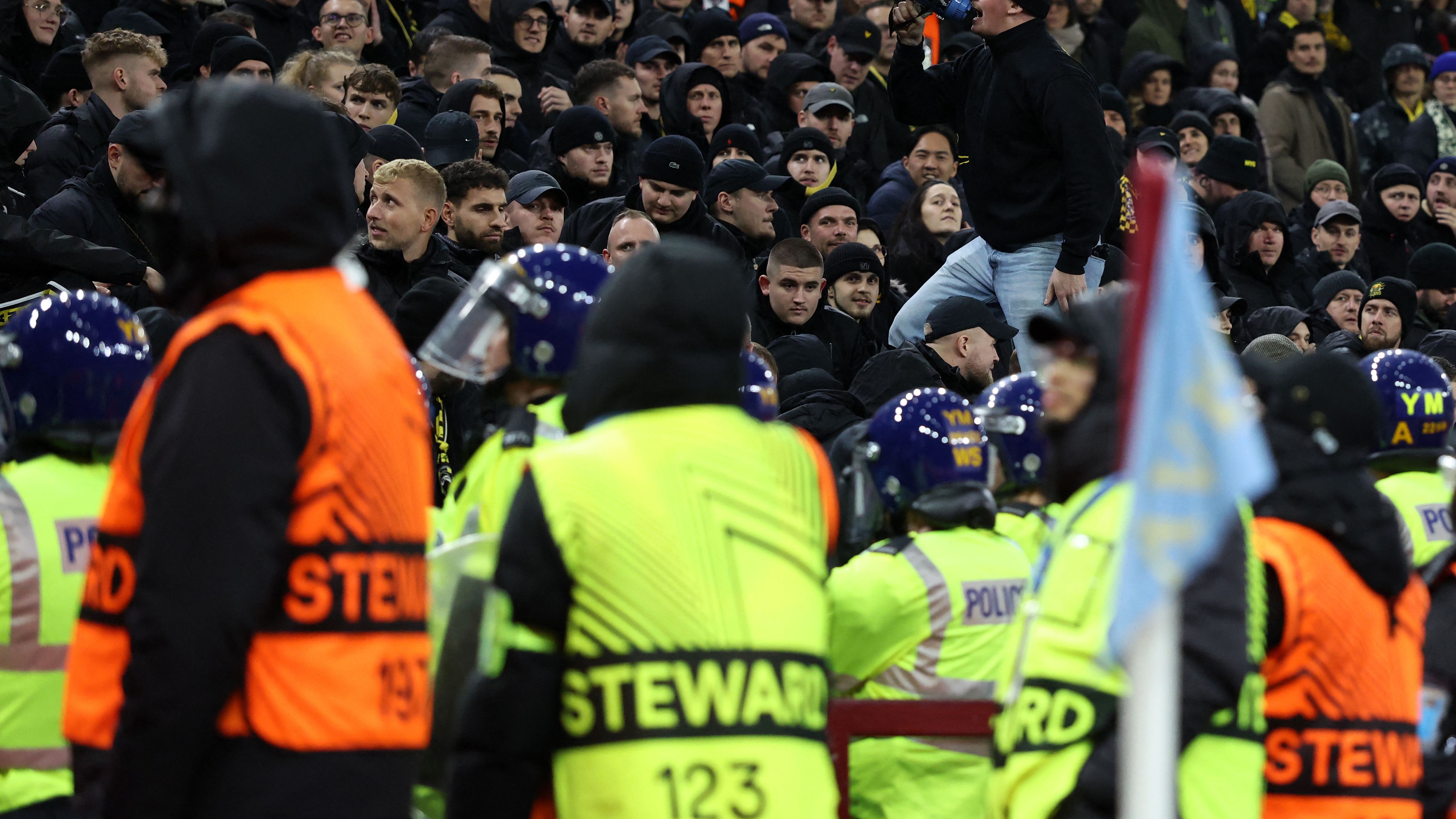 Eight Young Boys fans arrested after crowd trouble in Europa League clash with Aston Villa