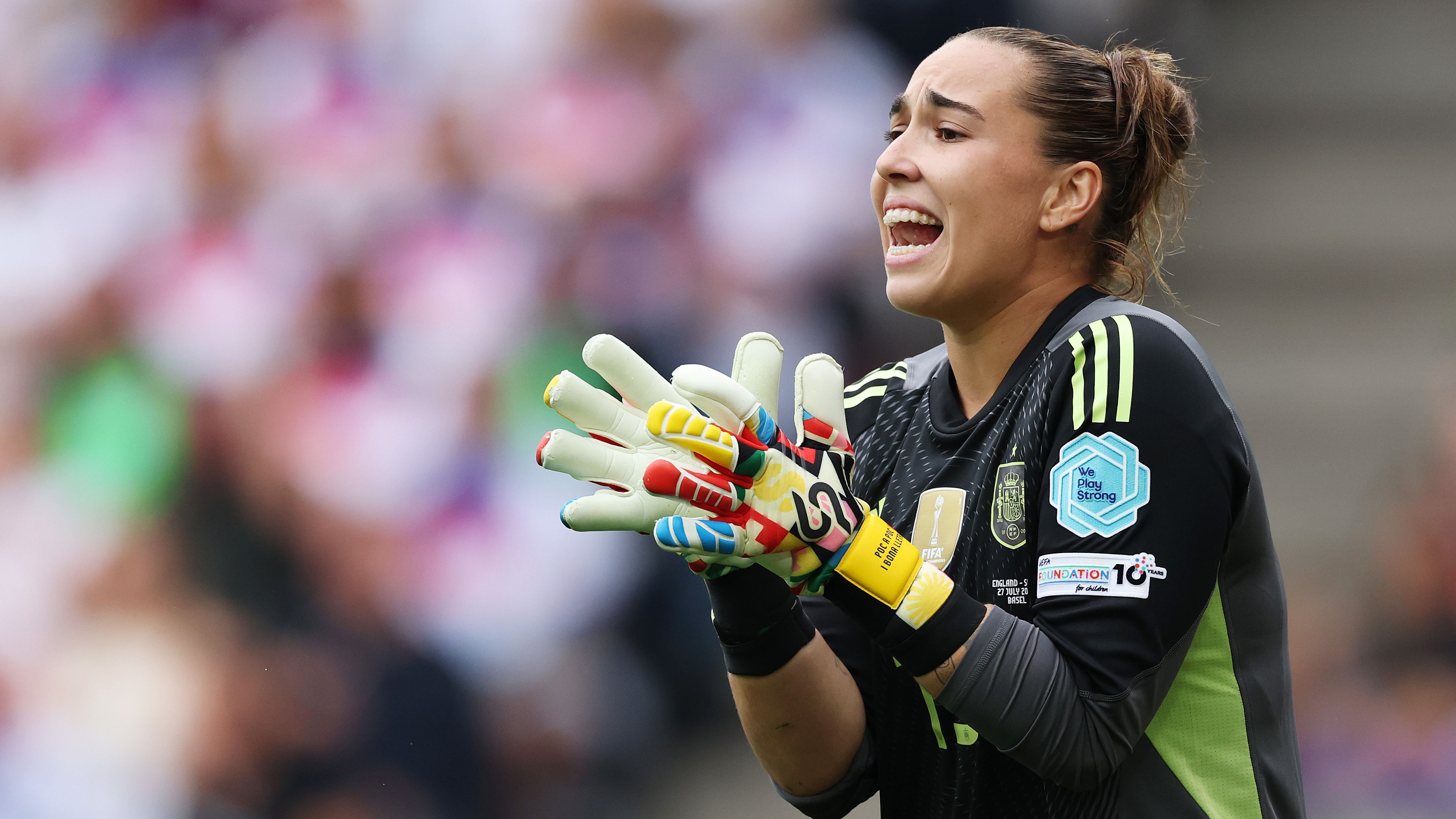 Hannah Hampton called out by Euro 2025 rival Cata Coll after Lionesses hero claimed she threw Spain goalkeeper's bottle into crowd to stop penalty shootout tactics