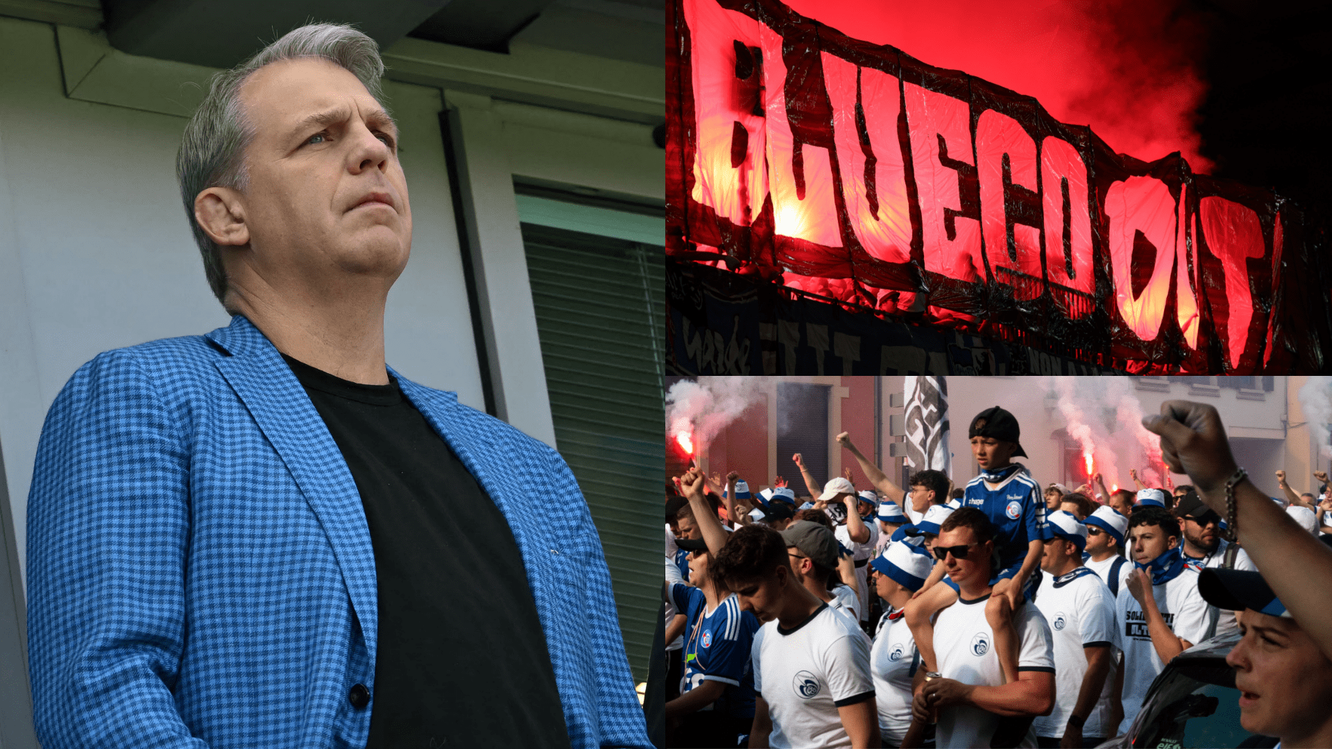 Chelsea owners 'under attack' from Strasbourg ultras as diehard fans fume at lack of 'independence' from Premier League giants