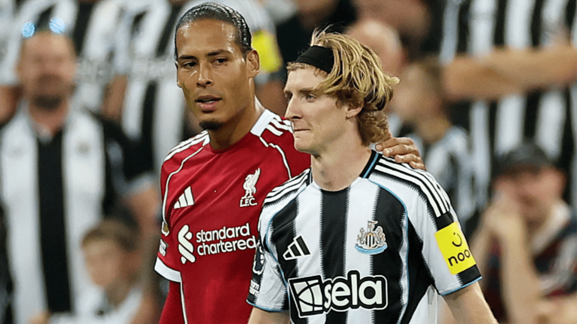 'Wanted to help too much' - Bruno Guimaraes gives verdict on Anthony Gordon's costly red card for Virgil van Dijk challenge in Newcastle's loss to Liverpool
