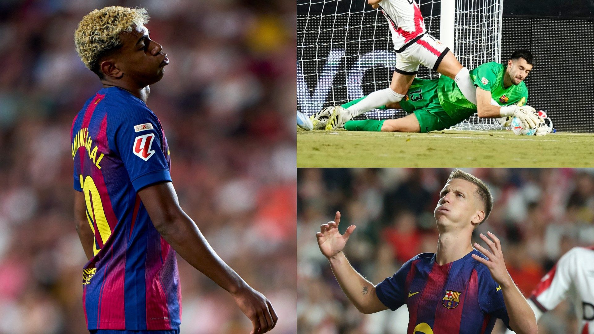 Barcelona player ratings vs Rayo Vallecano: Joan Garcia saves the day in dramatic draw as Dani Olmo and Raphinha blow big chances while Lamine Yamal courts controversy