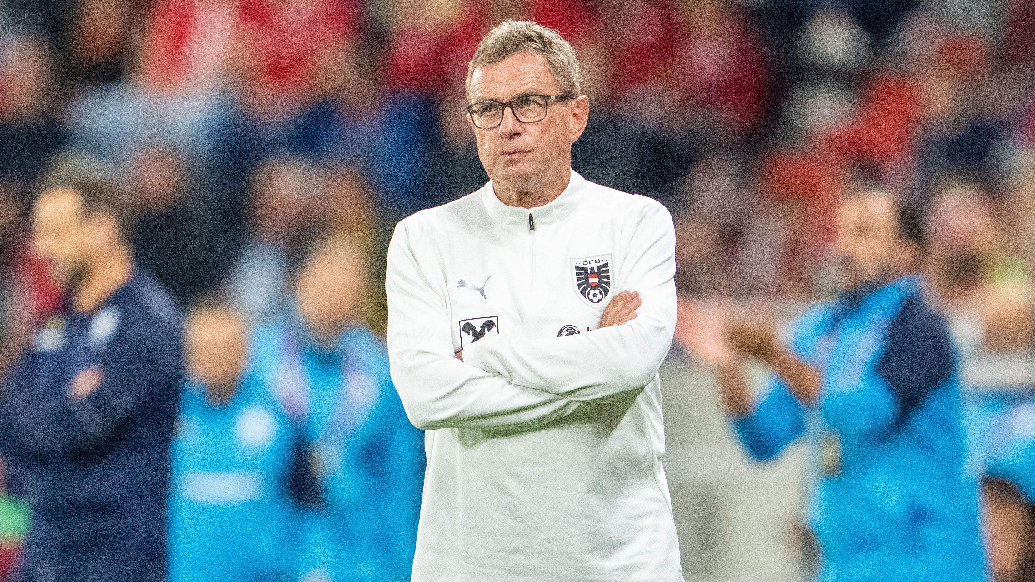VIDEO: Ralf Rangnick rolls around on e-bike while Austria celebrate another win as ex-Man Utd boss taking 'small steps' after <a href=
