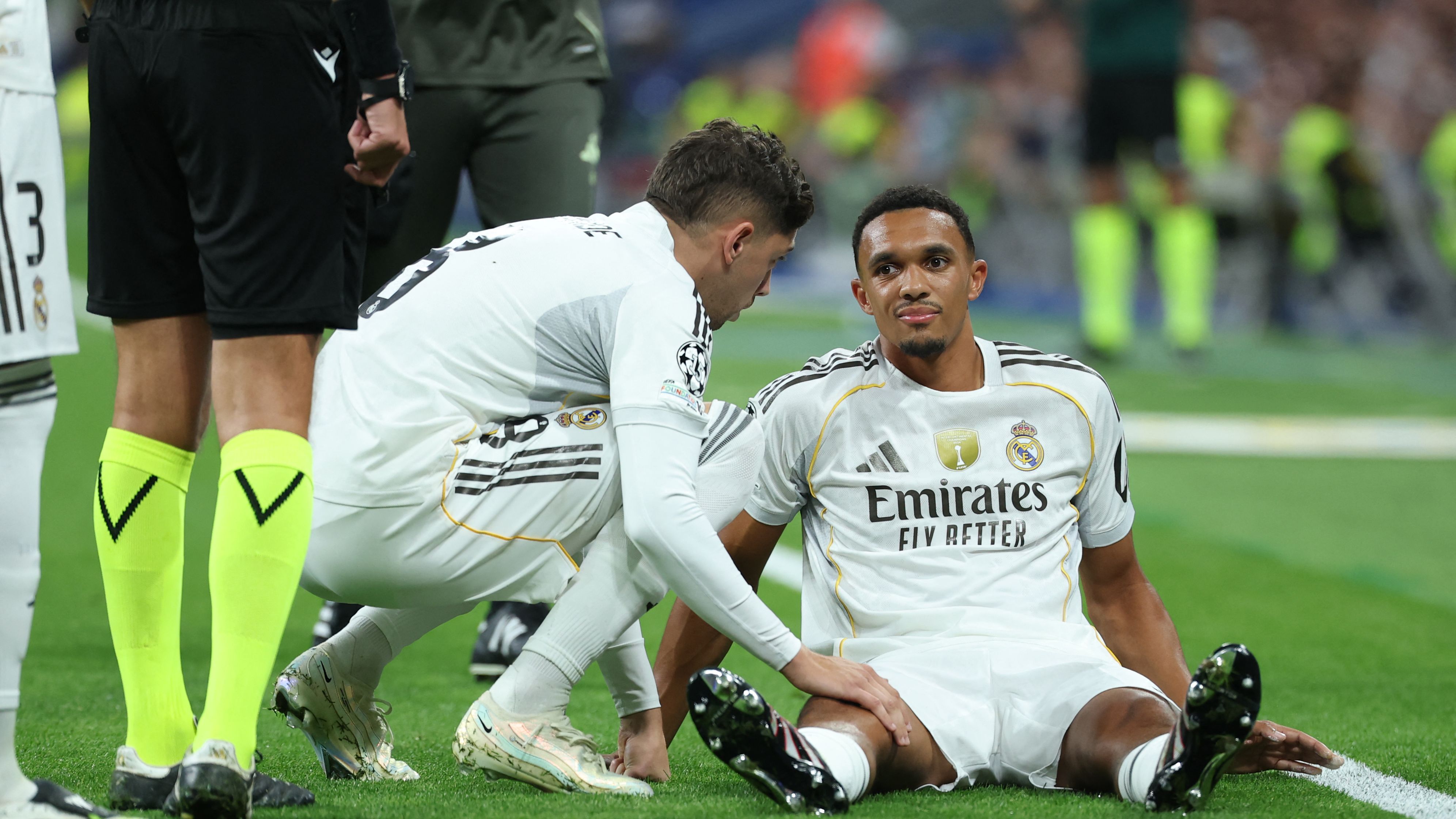 Real Madrid player ratings vs Marseille: Kylian Mbappe keeps his cool as 10-man Blancos are bailed out by highly contentious handball call after Dani Carvajal's moment of complete madness