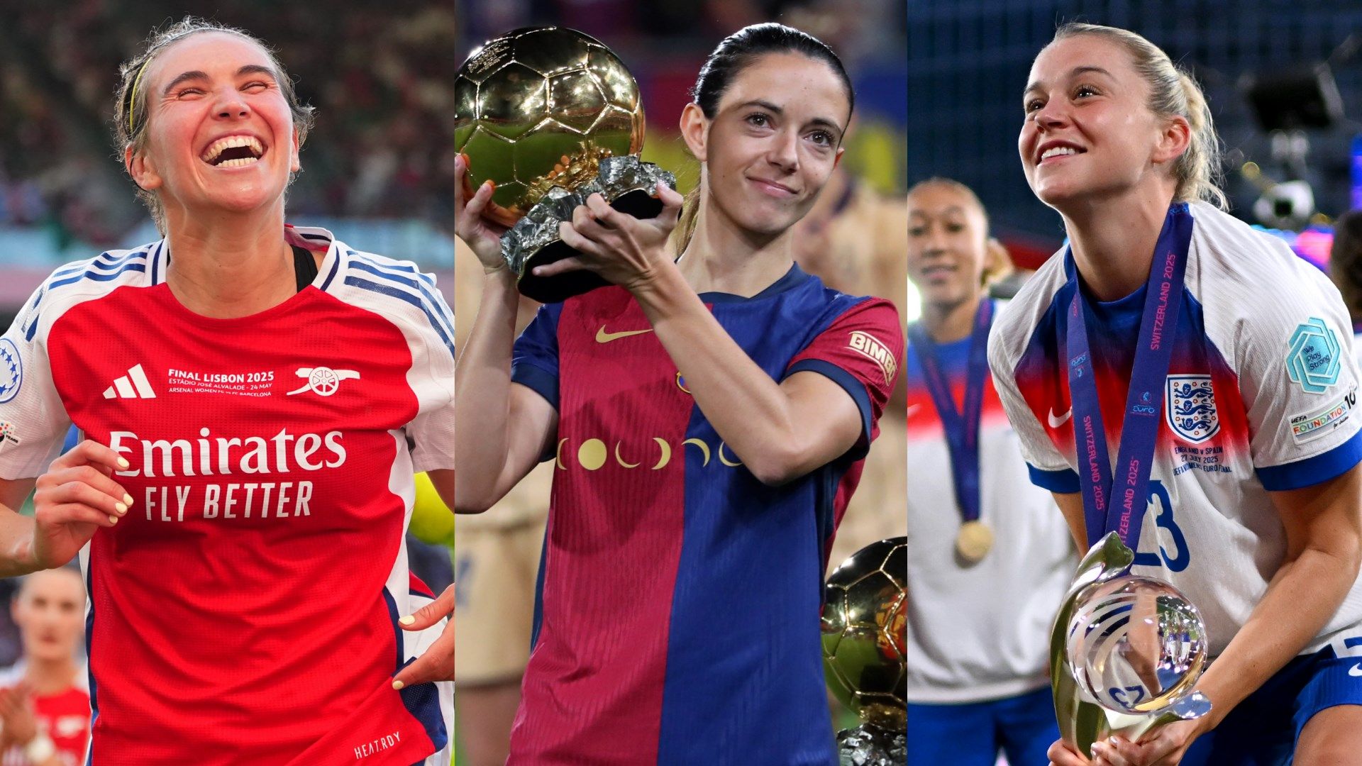 Ballon d'Or Feminin 2025 official rankings: Aitana Bonmati beats Mariona Caldentey and Alessia Russo to Golden Ball after Barcelona treble and outstanding Euro 2025