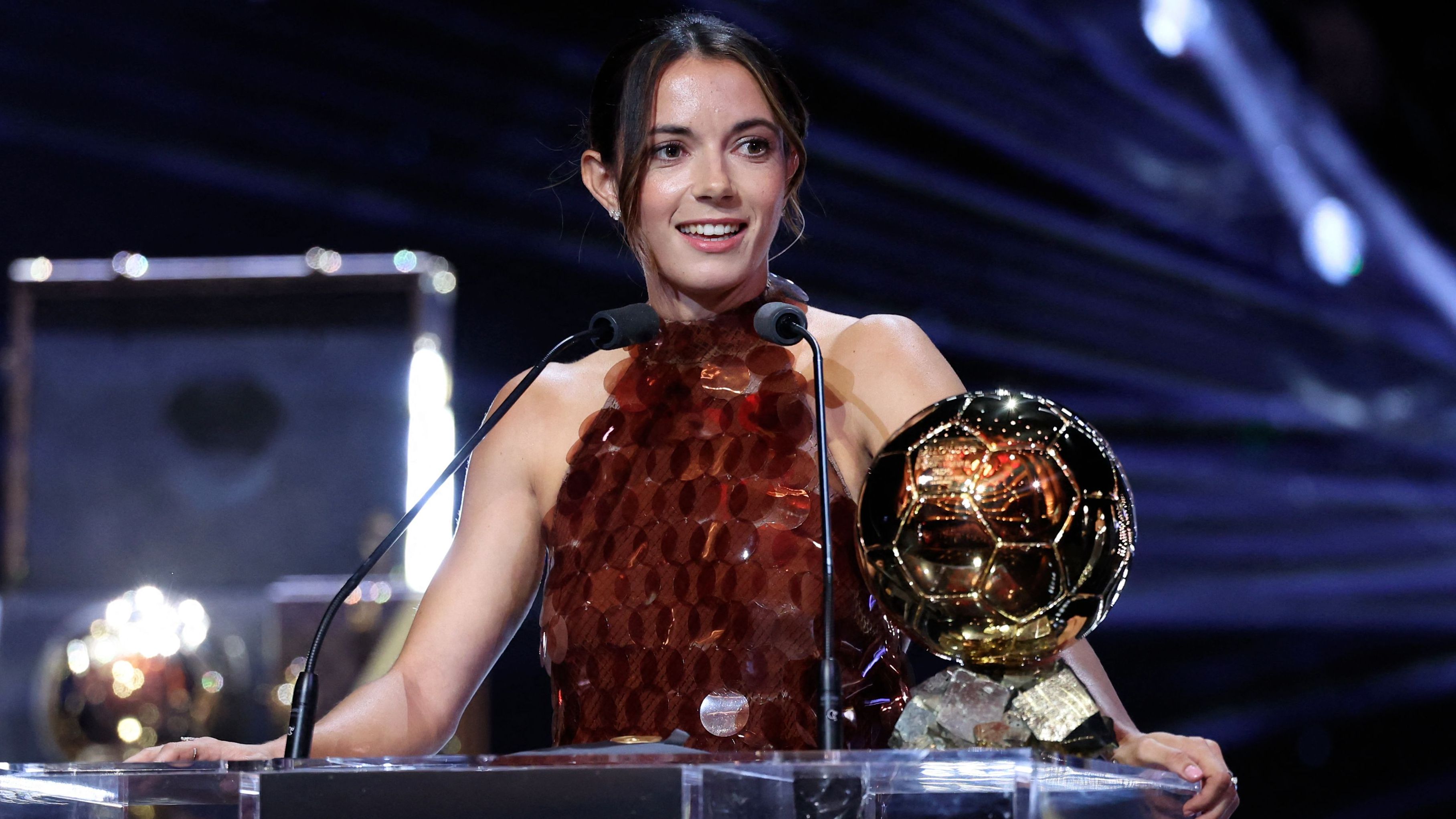 Aitana Bonmati wins third successive Ballon d'Or Feminin as Barcelona & Spain star beats out competition from Mariona Caldentey and Alessia Russo