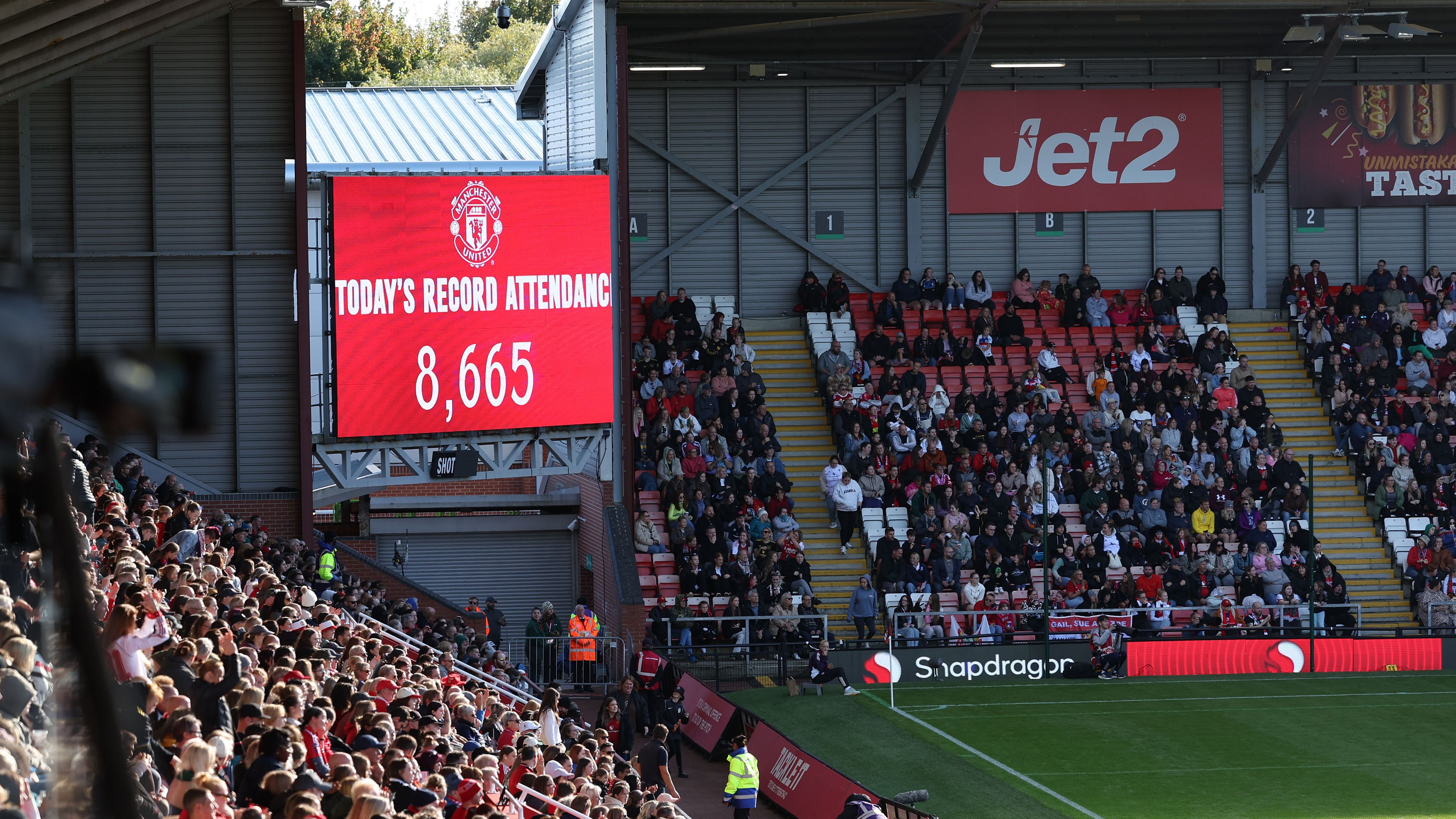 Man Utd set TWO attendance records in historic WSL encounter with Women's Champions League holders Arsenal