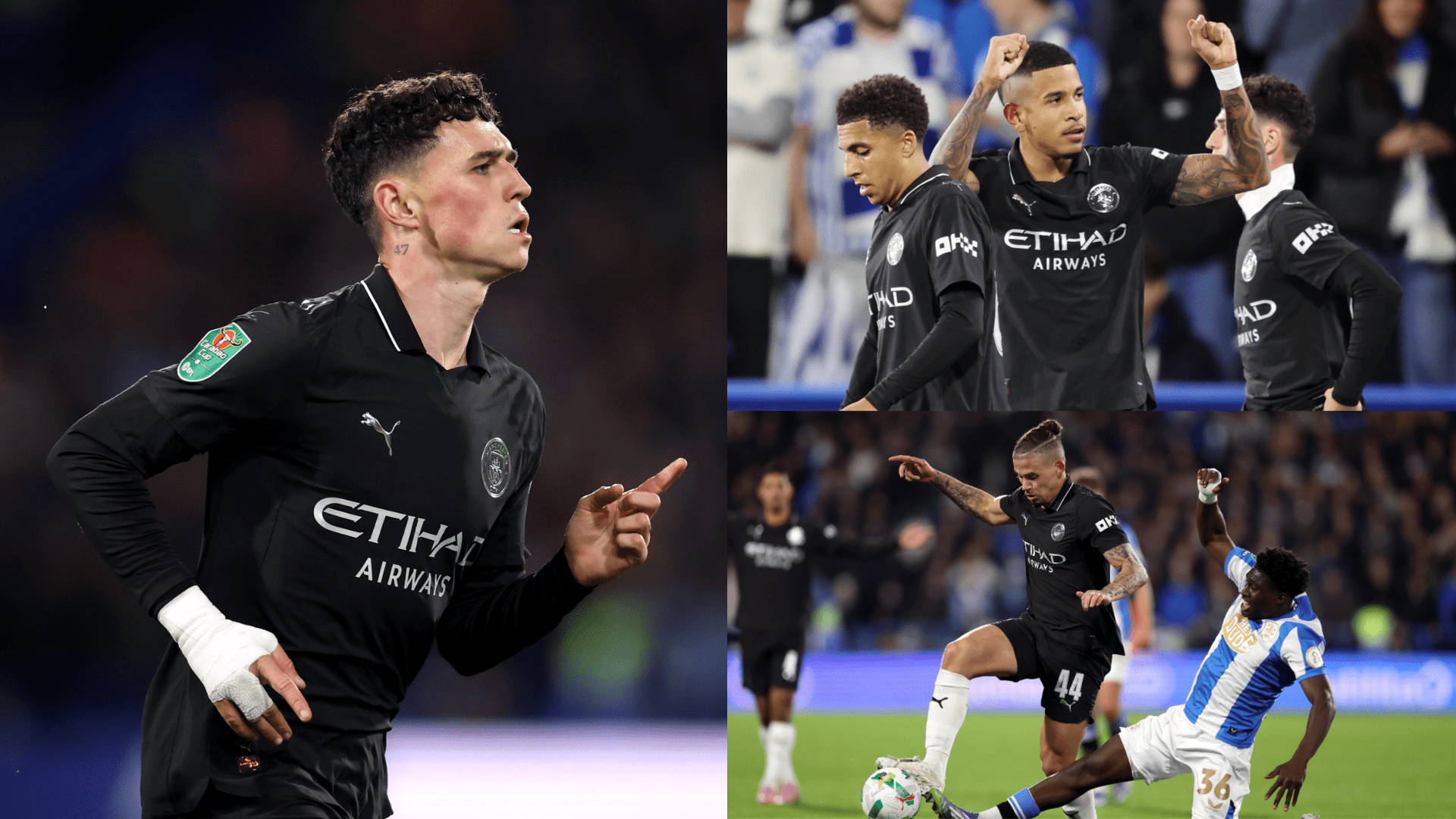 Man City player ratings vs Huddersfield Town: Phil Foden is on fire! Midfielder guides Pep Guardiola's side to Carabao Cup win with goal and assist as Kalvin Phillips make surprise return