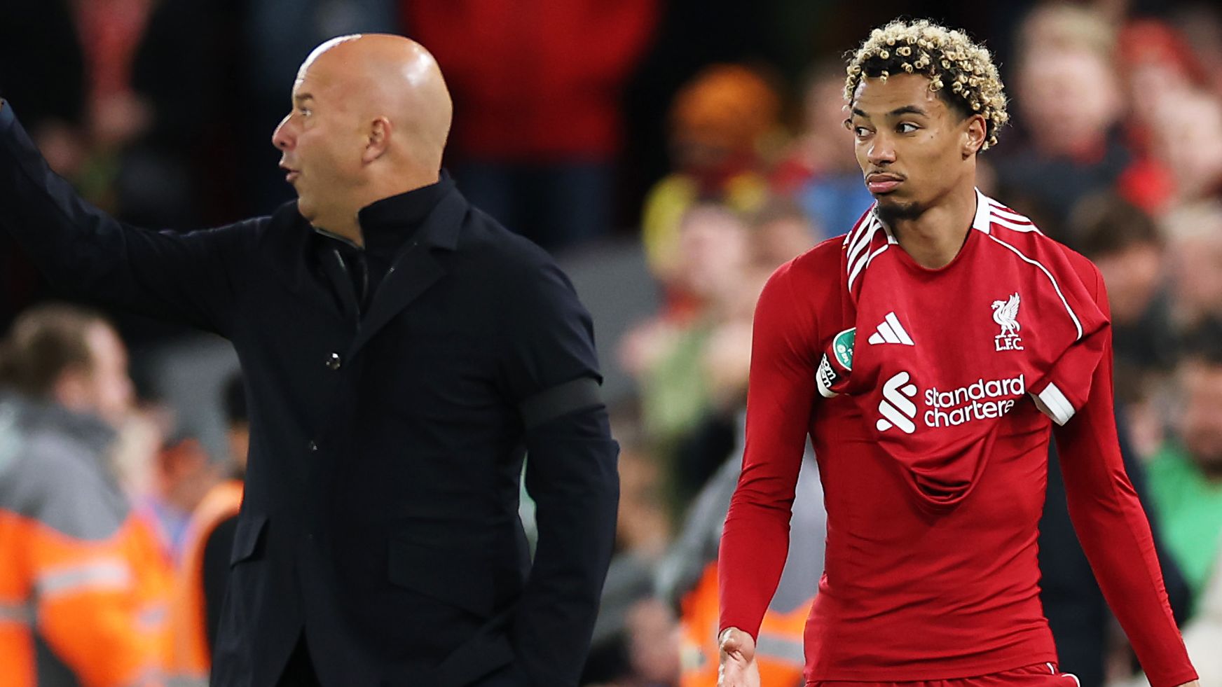 Hugo Ekitike was NOT fined by Liverpool for 'stupid' red card as Arne Slot claims striker is 'allowed to make a mistake'