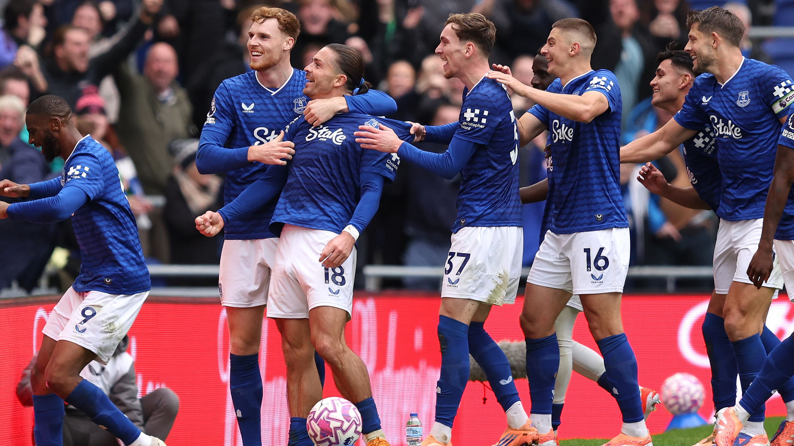 'I'm over the moon' - Jack Grealish dedicates first Everton goal to Toffees fans after late winner against Crystal Palace