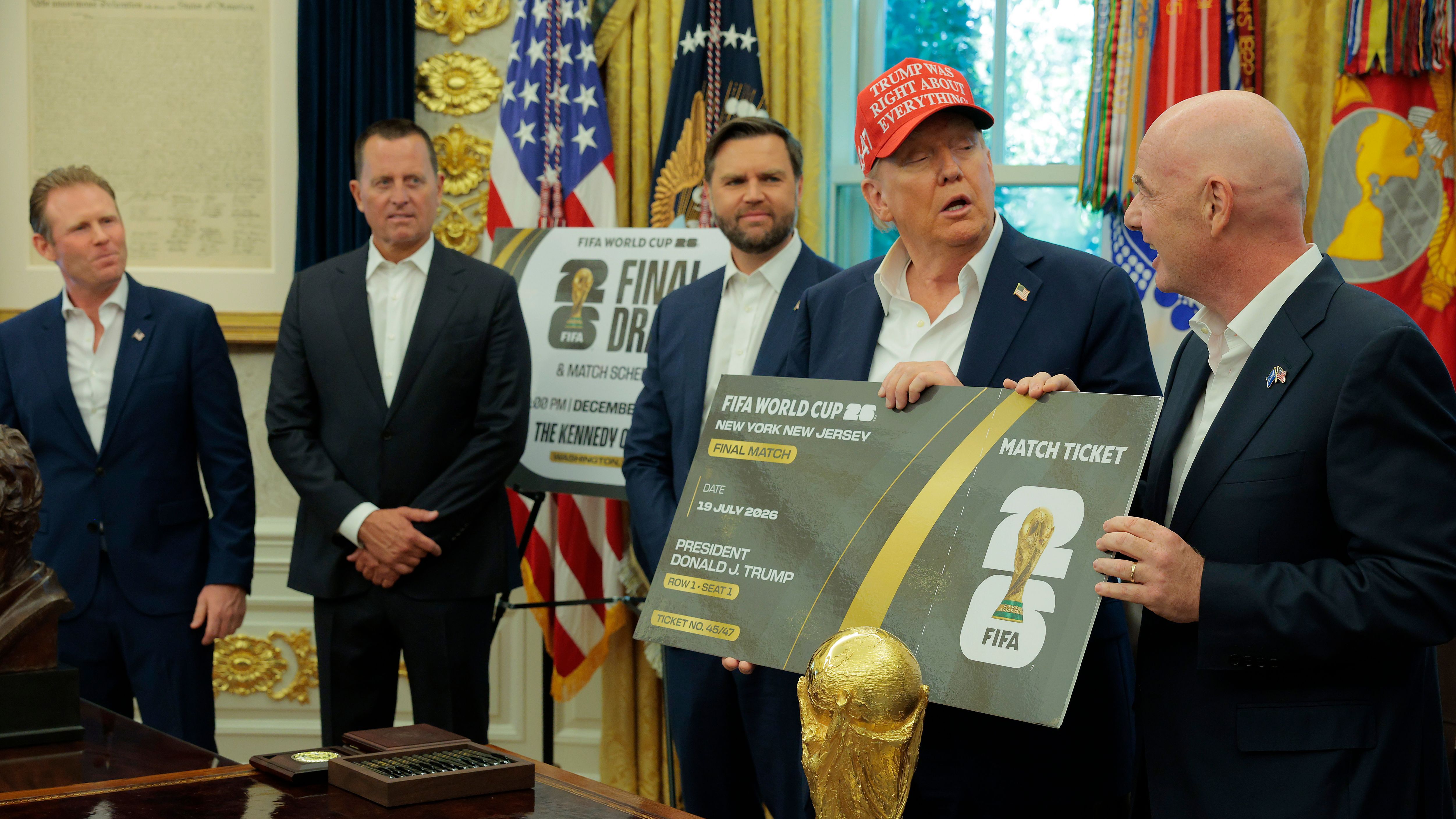 FIFA insist US president Donald Trump cannot change location of World Cup matches as 2026 tournament in north America and Mexico looms despite threat from Oval Office