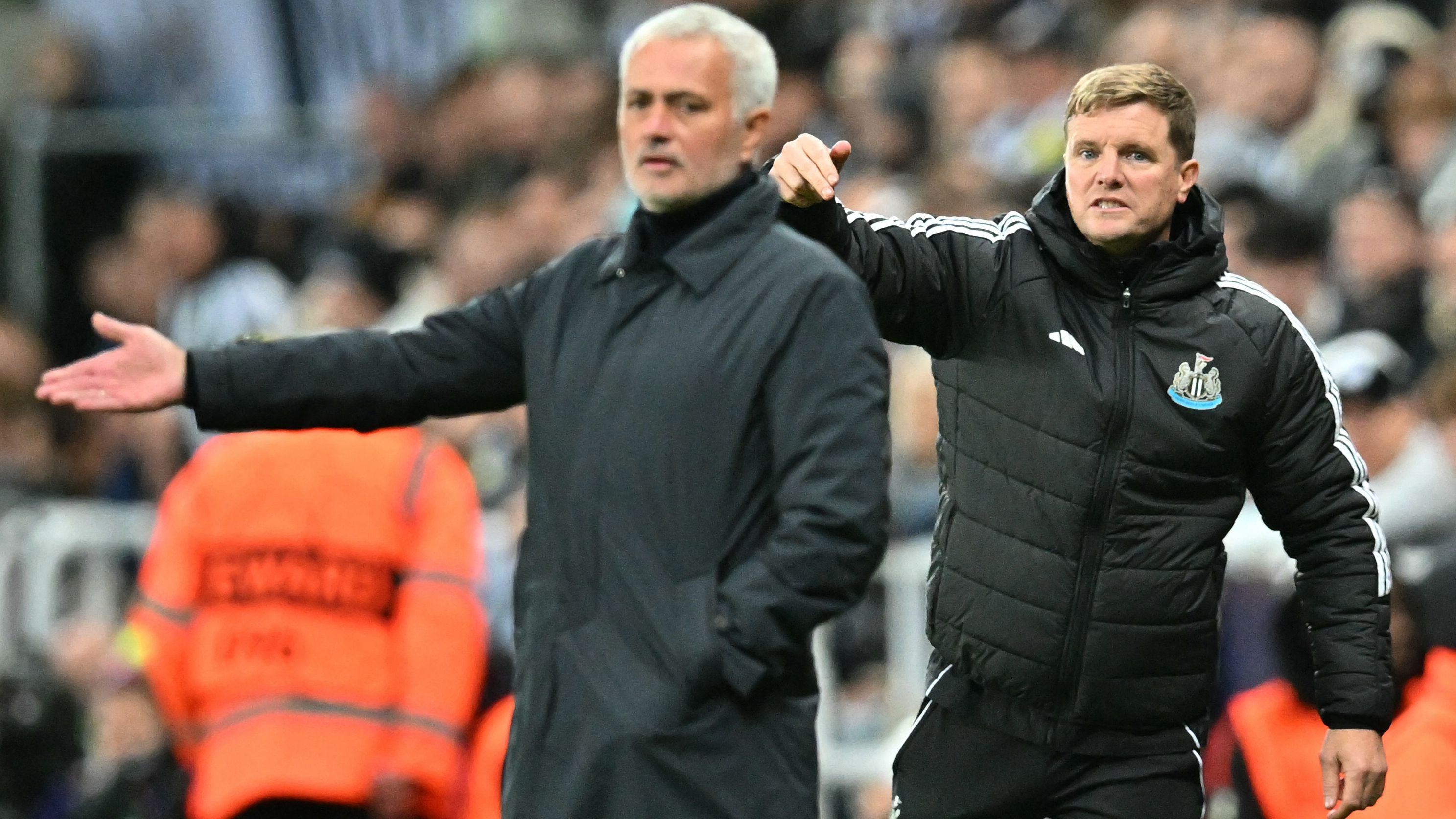 Jose Mourinho aims parting shot at Newcastle fans after watching Benfica suffer bruising Champions League defeat at 'quiet' St James' Park