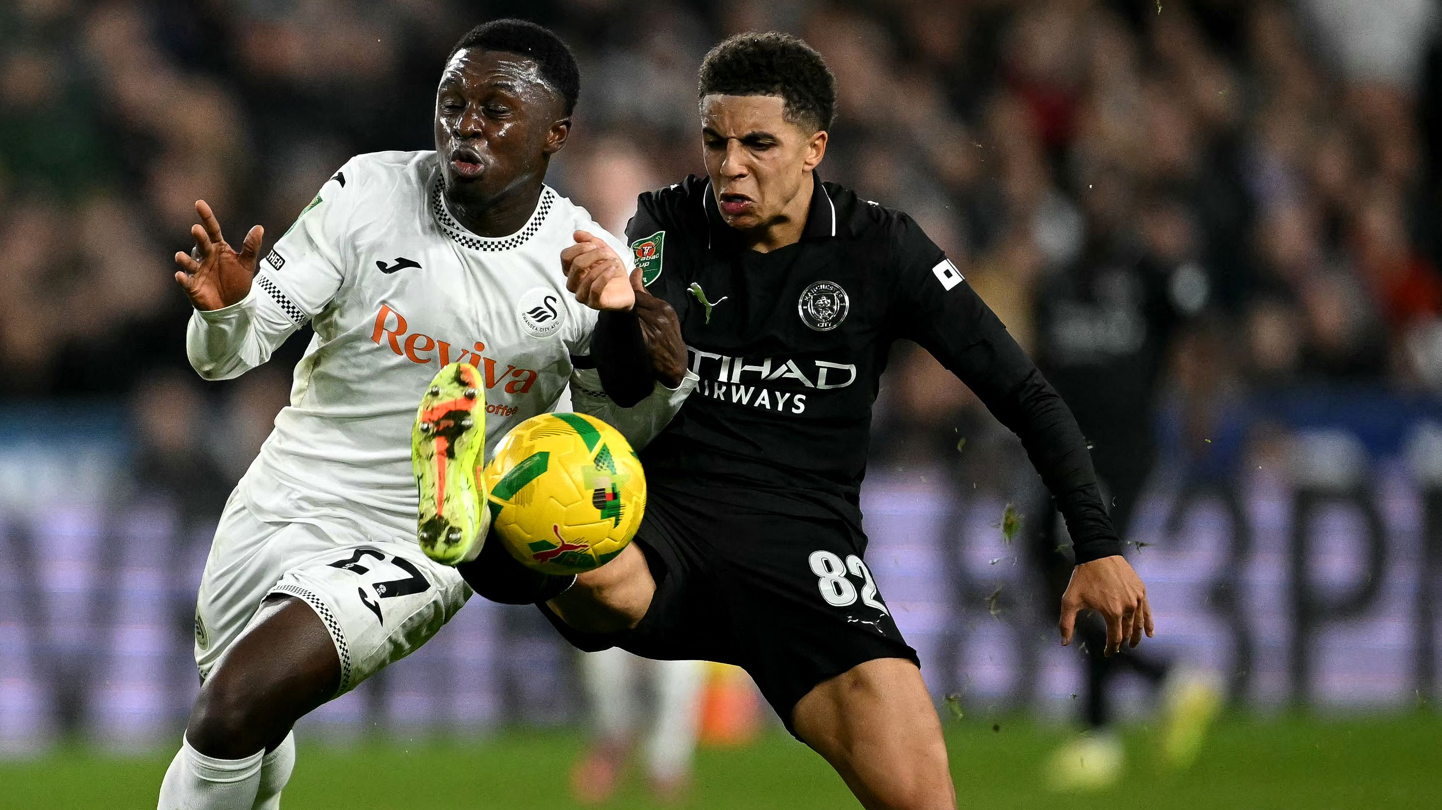 Man City player ratings vs Swansea City: Rayan Cherki shines and Omar Marmoush secures come-from-behind win in Carabao Cup for Erling Haaland-less Cityzens