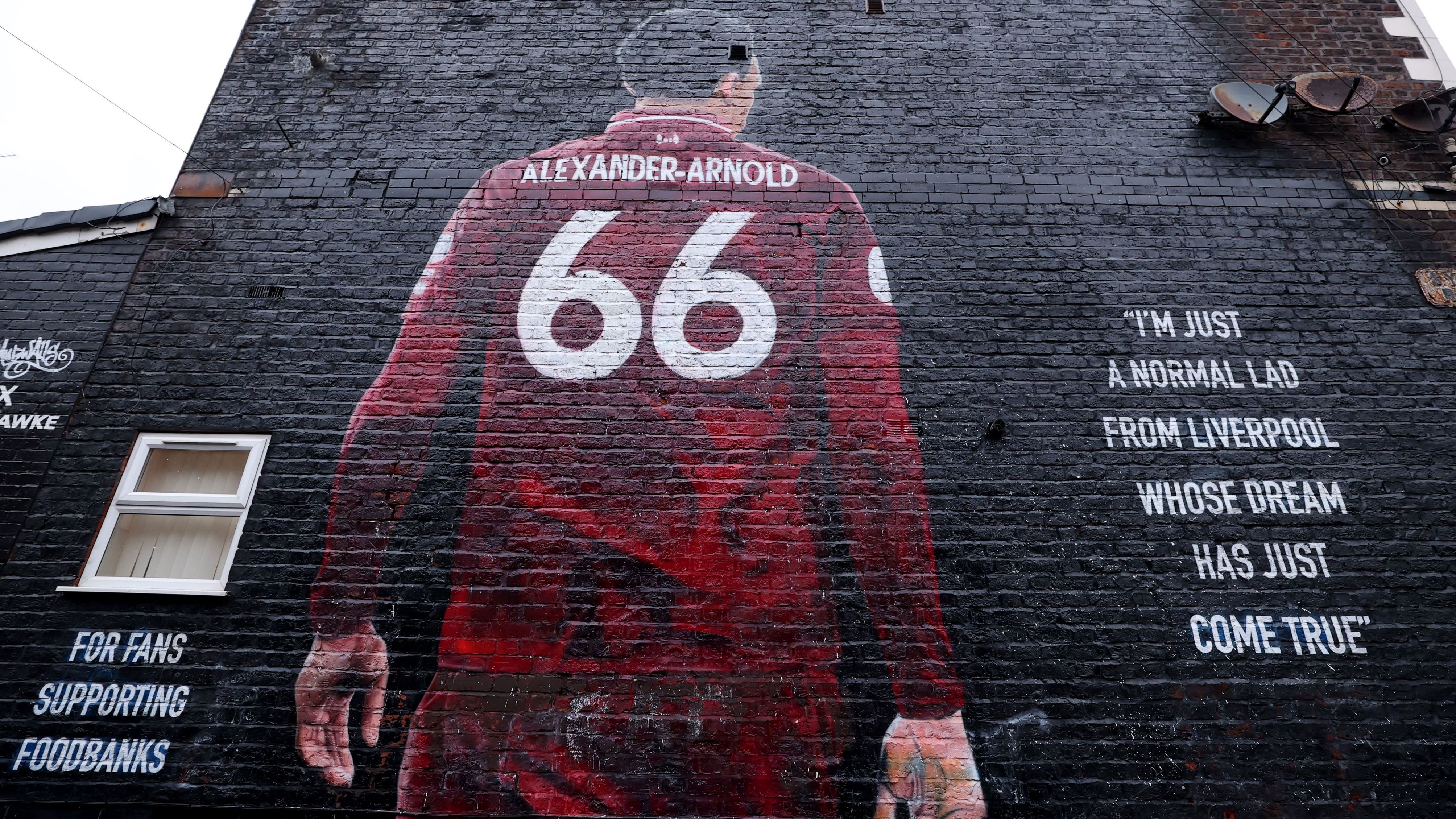 Trent Alexander-Arnold labelled a 'rat' as famous Liverpool mural is vandalised ahead of defender's return to Anfield with Real Madrid